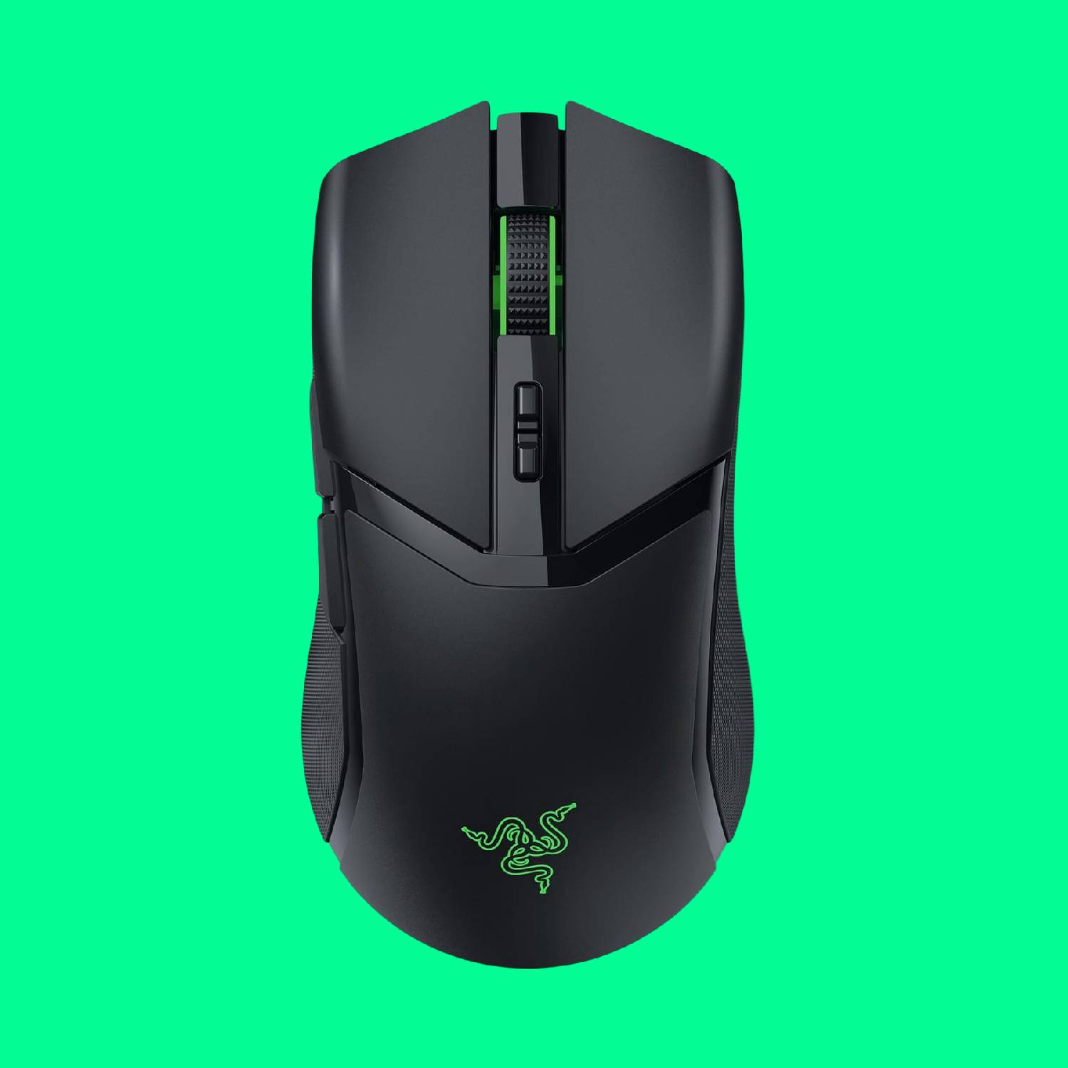 Razer Cobra Pro gaming mouse on a green background