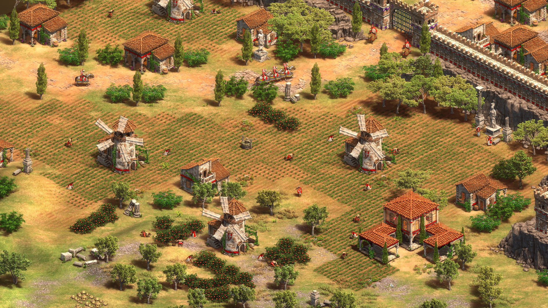 Age of Empires 2 windmills and grasslands