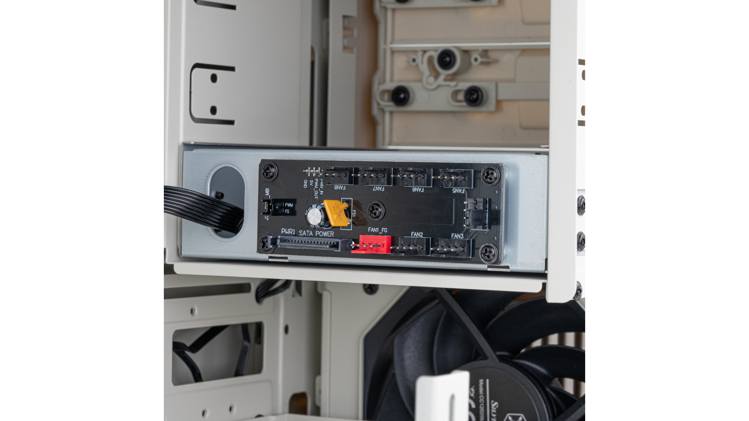 A promotional image of the SilverStone SST-FLP02 PC case, highlight its retro-styled features