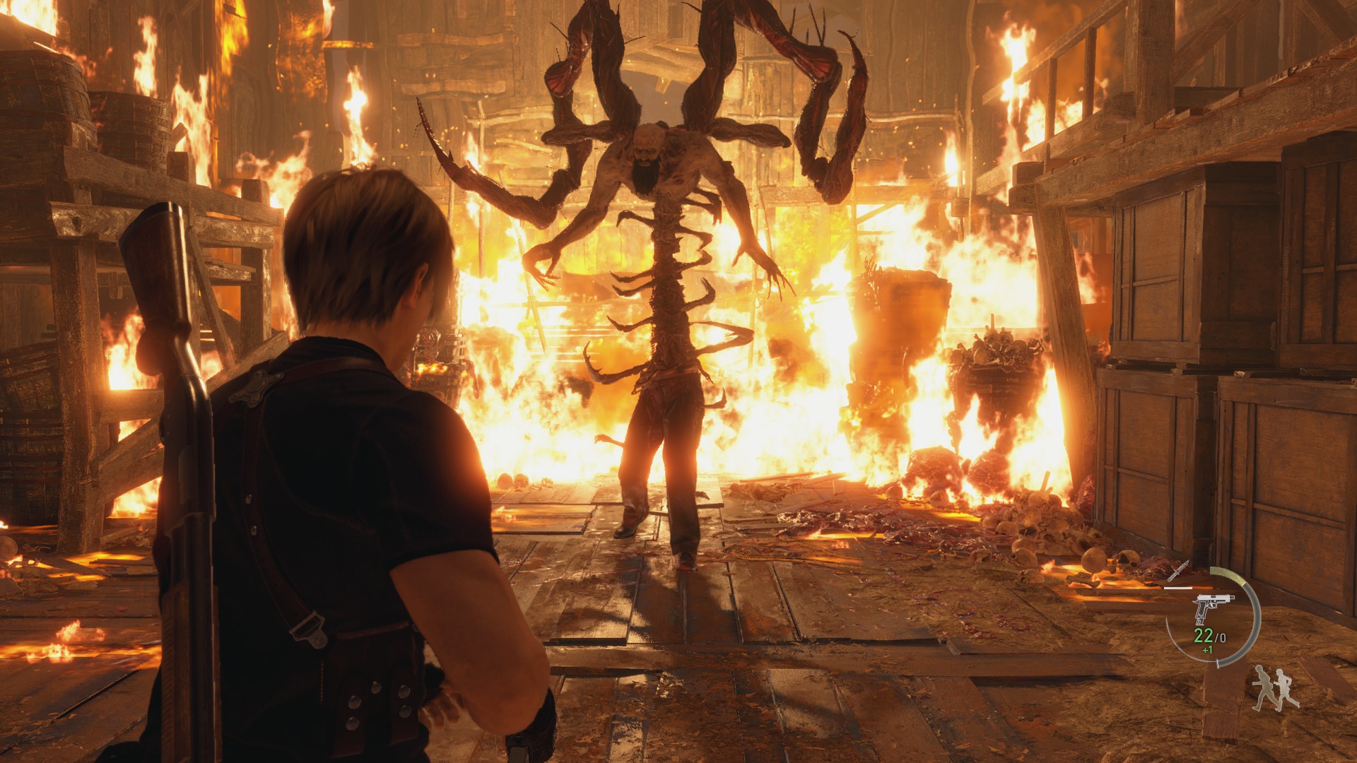 Resident Evil 4 Remake boss fight