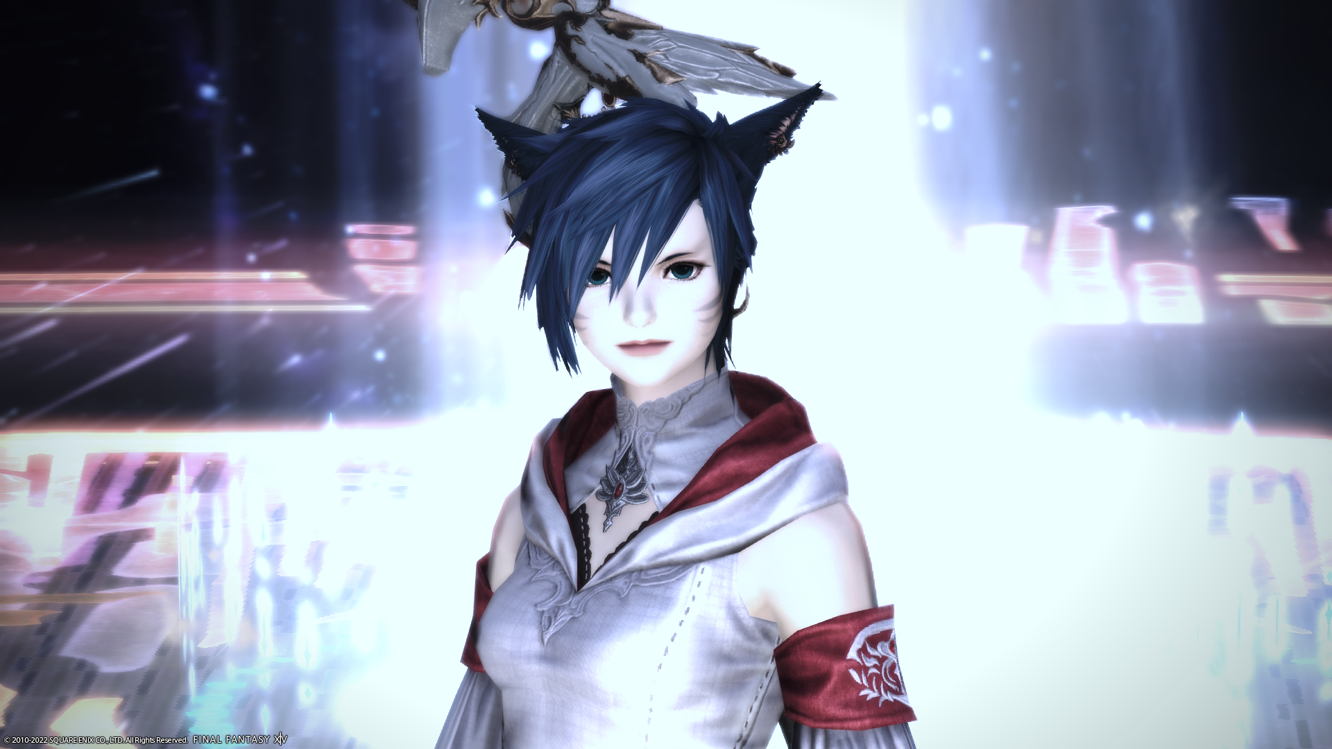 FF14: A furry-eared player character looks into the camera