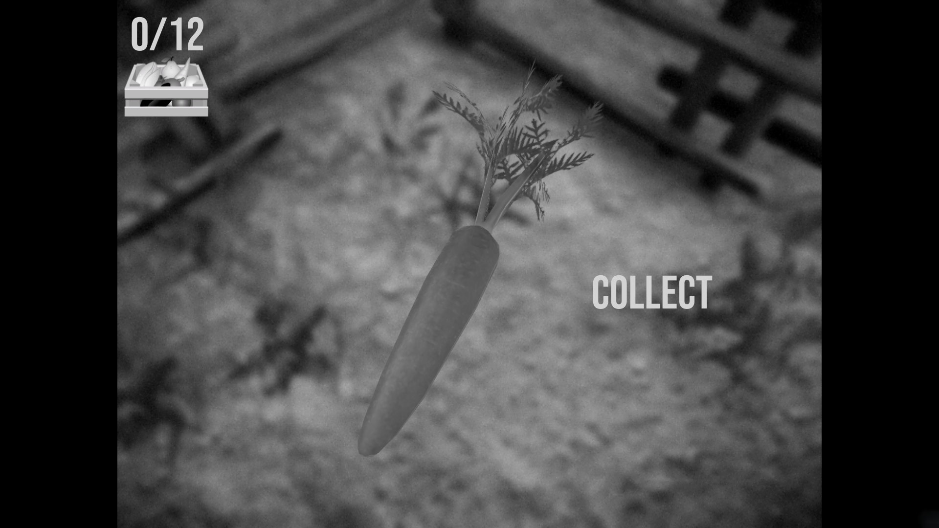 The player is presented with a prompt to collect a carrot in Horses.