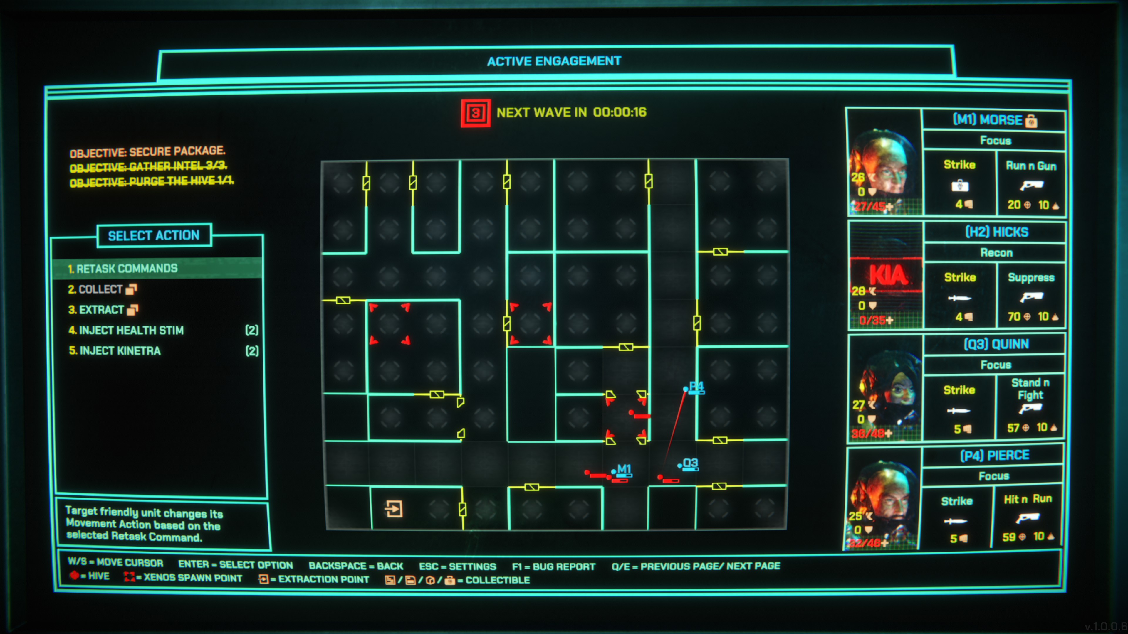 Xenopurge computer screen