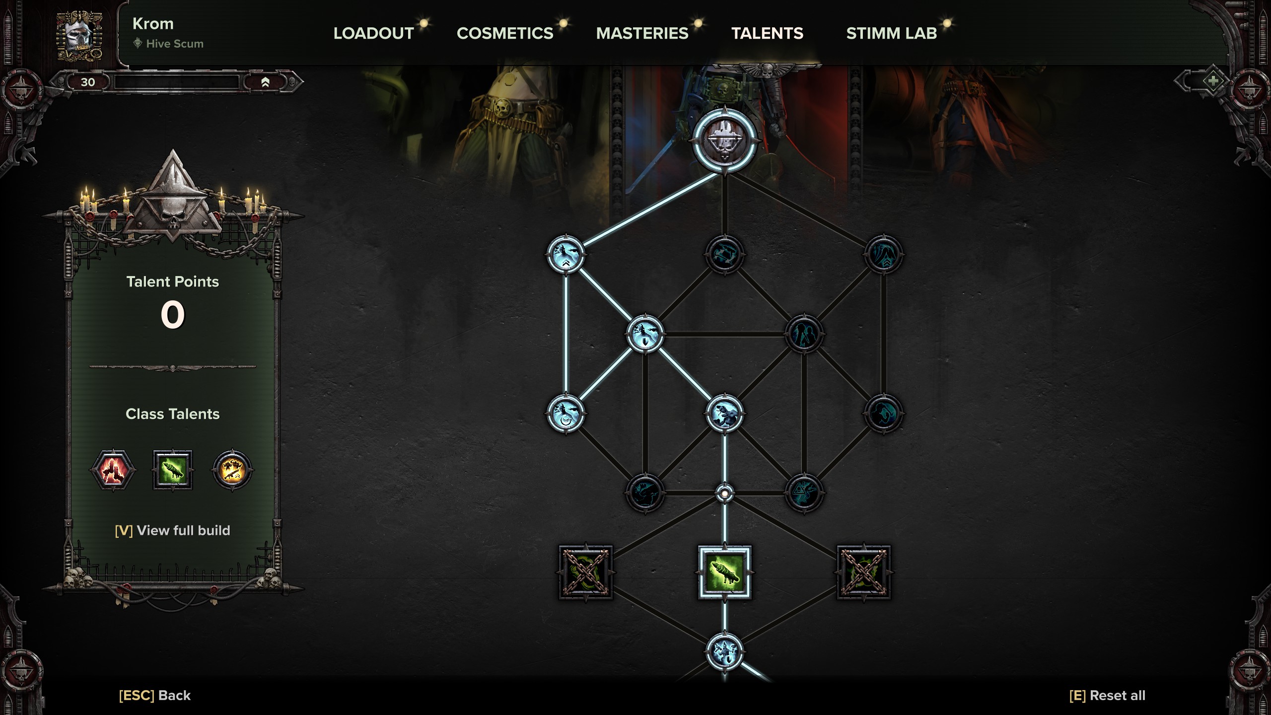 Darktide Hive Scum build - First part of talent tree