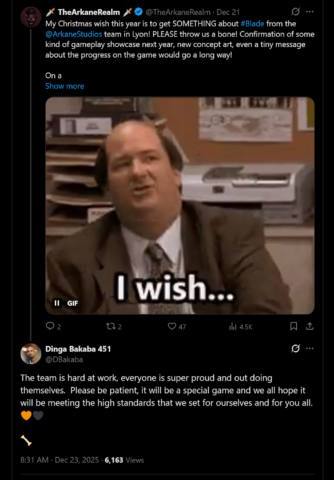 Blade director reassures suffering fans with soothing words: ‘Please be patient, it will be a special game’