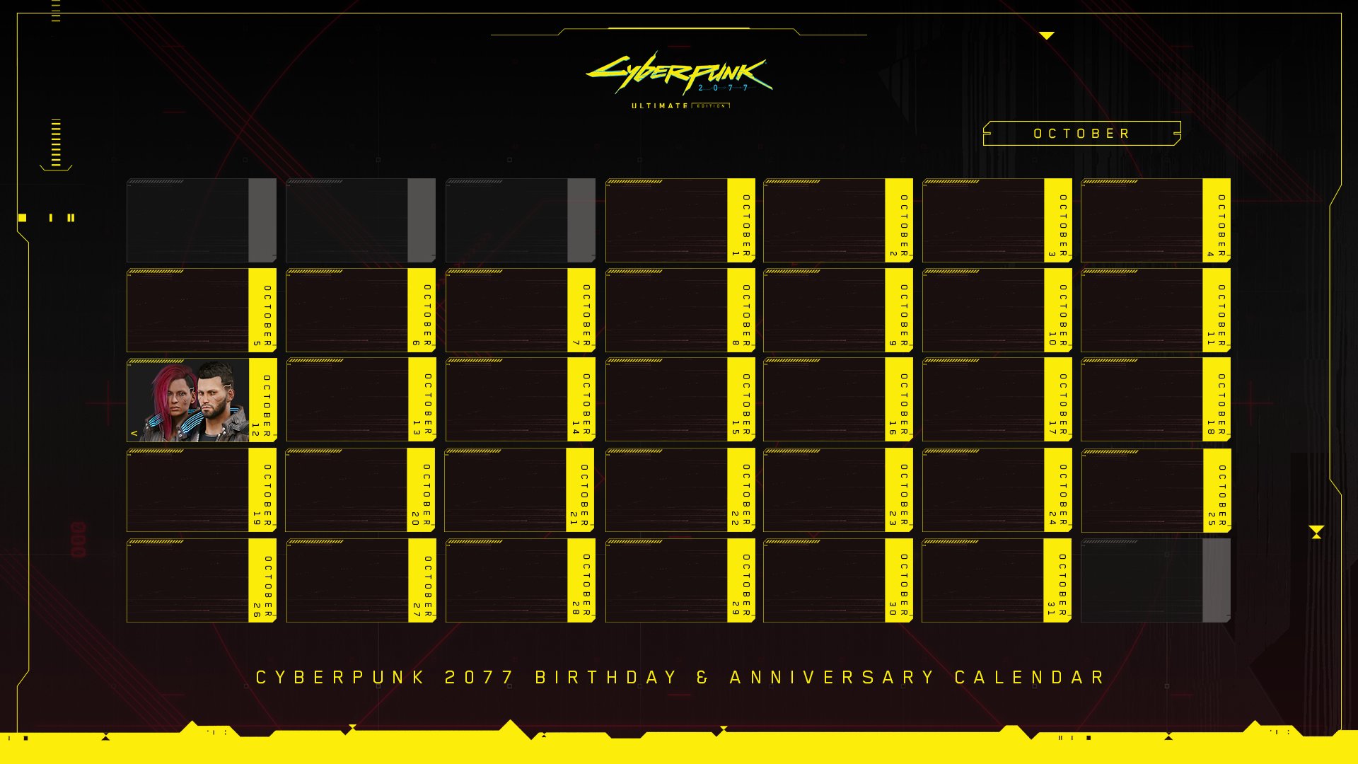 Cyberpunk 2077 October birthdays