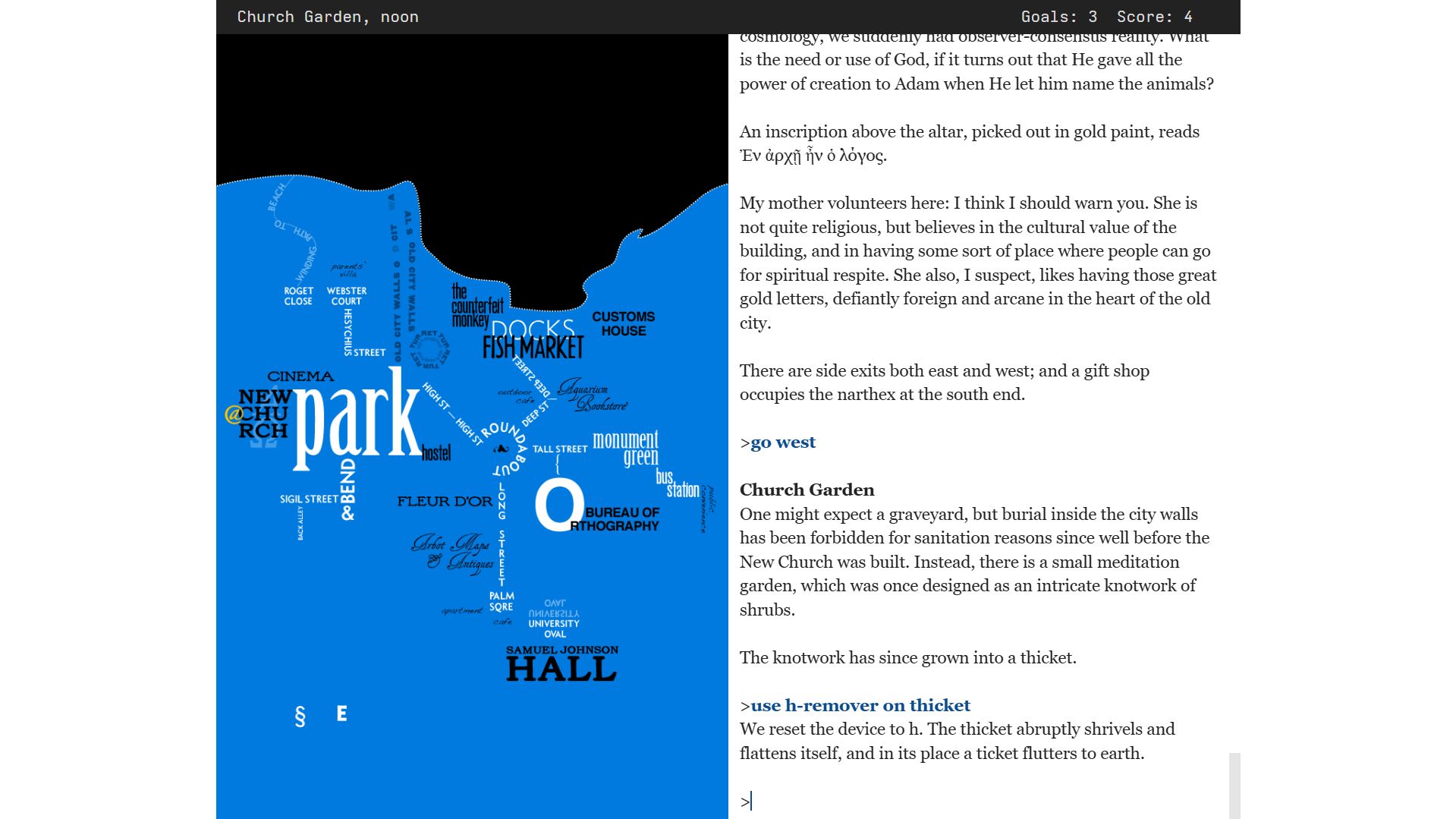 Text adventure Counterfeit Monkey