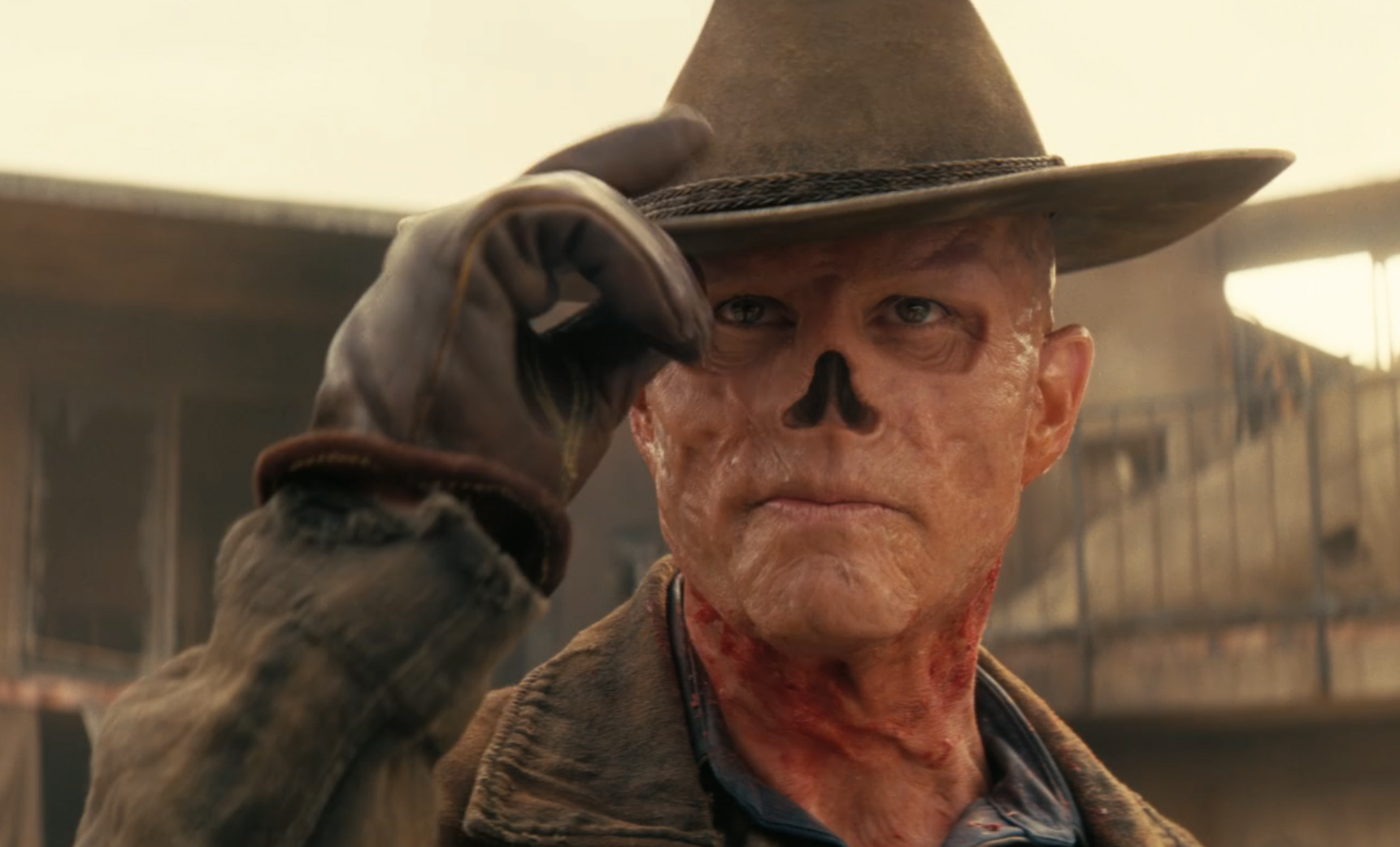 The Ghoul tipping his cowboy hat in Fallout