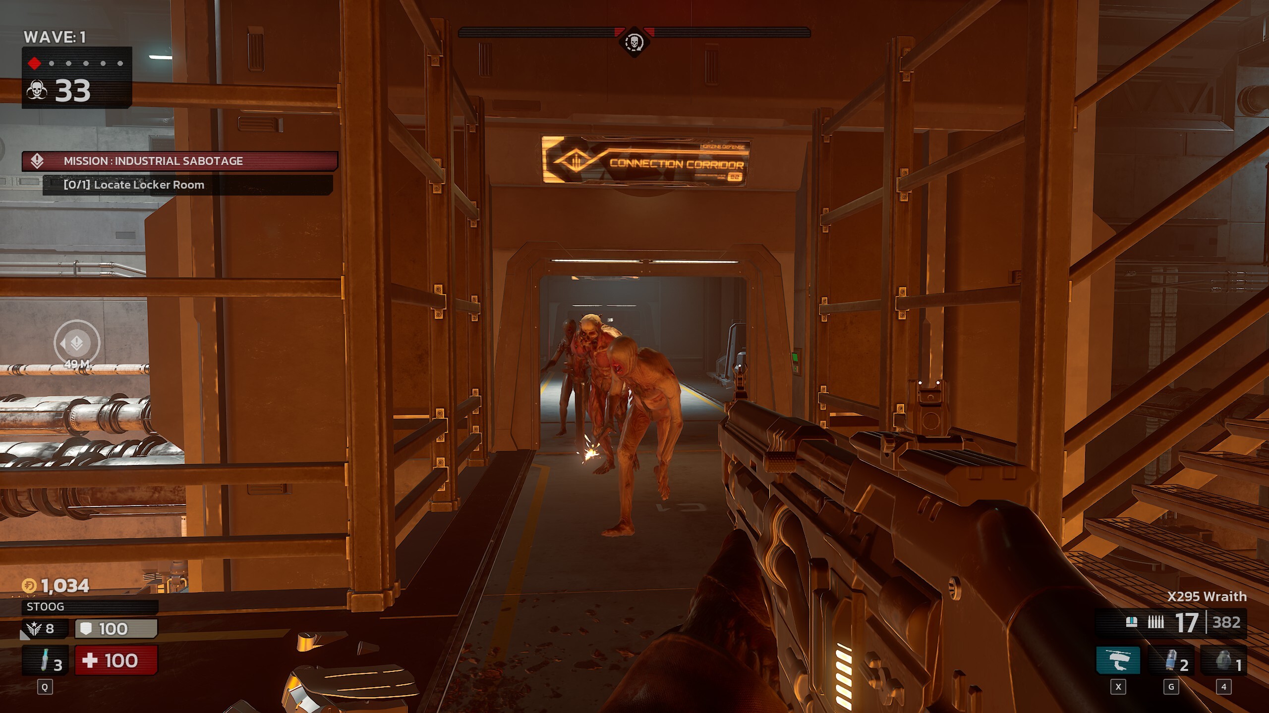 Shooting at oncoming zeds