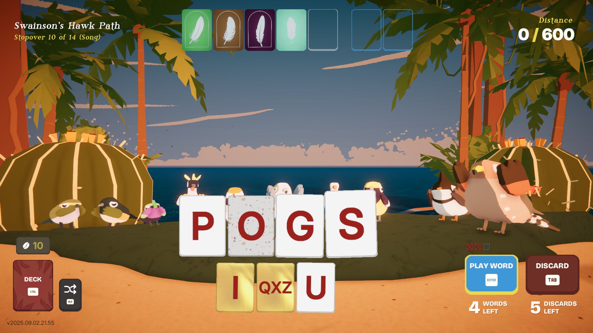 Spelling a word in Birdigo.