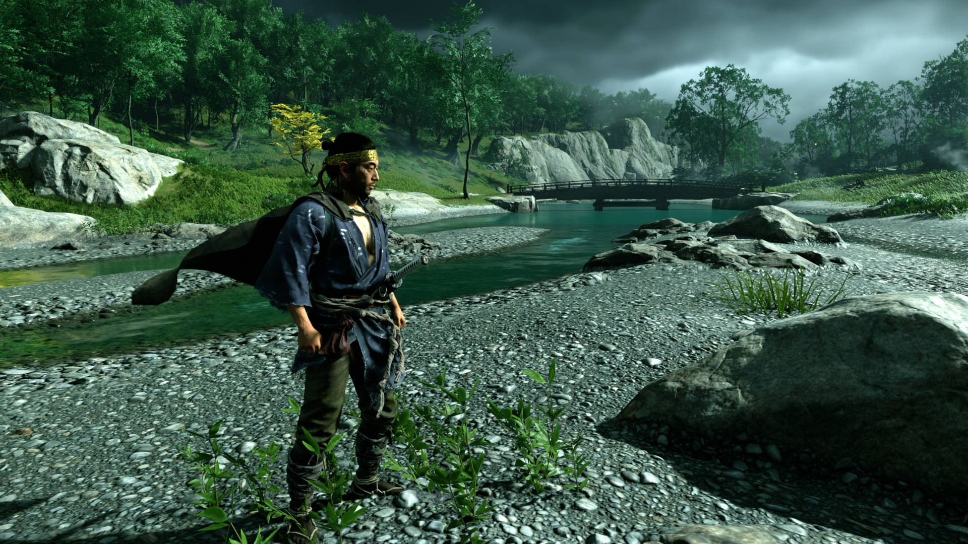 Screenshot of Ghost of Tsushima, using an Nvidia graphics card