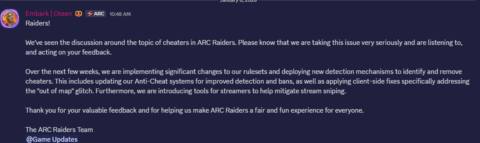 Arc Raiders has a cheater problem, but Embarks says ‘significant changes’ are coming to detection and ban systems