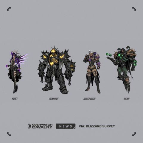 Blizzard has teased new Overwatch survey skins, and the usual suspects aren’t shy about hogging the concept collections