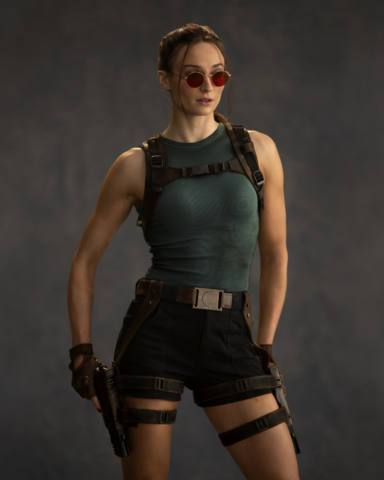 Here’s our first look at Sophie Turner as Lara Croft in the upcoming Tomb Raider show