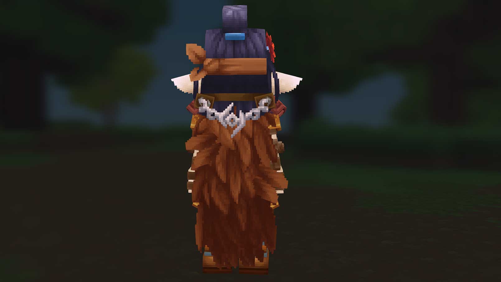 Hytale's bandit mask with a side knot in the back