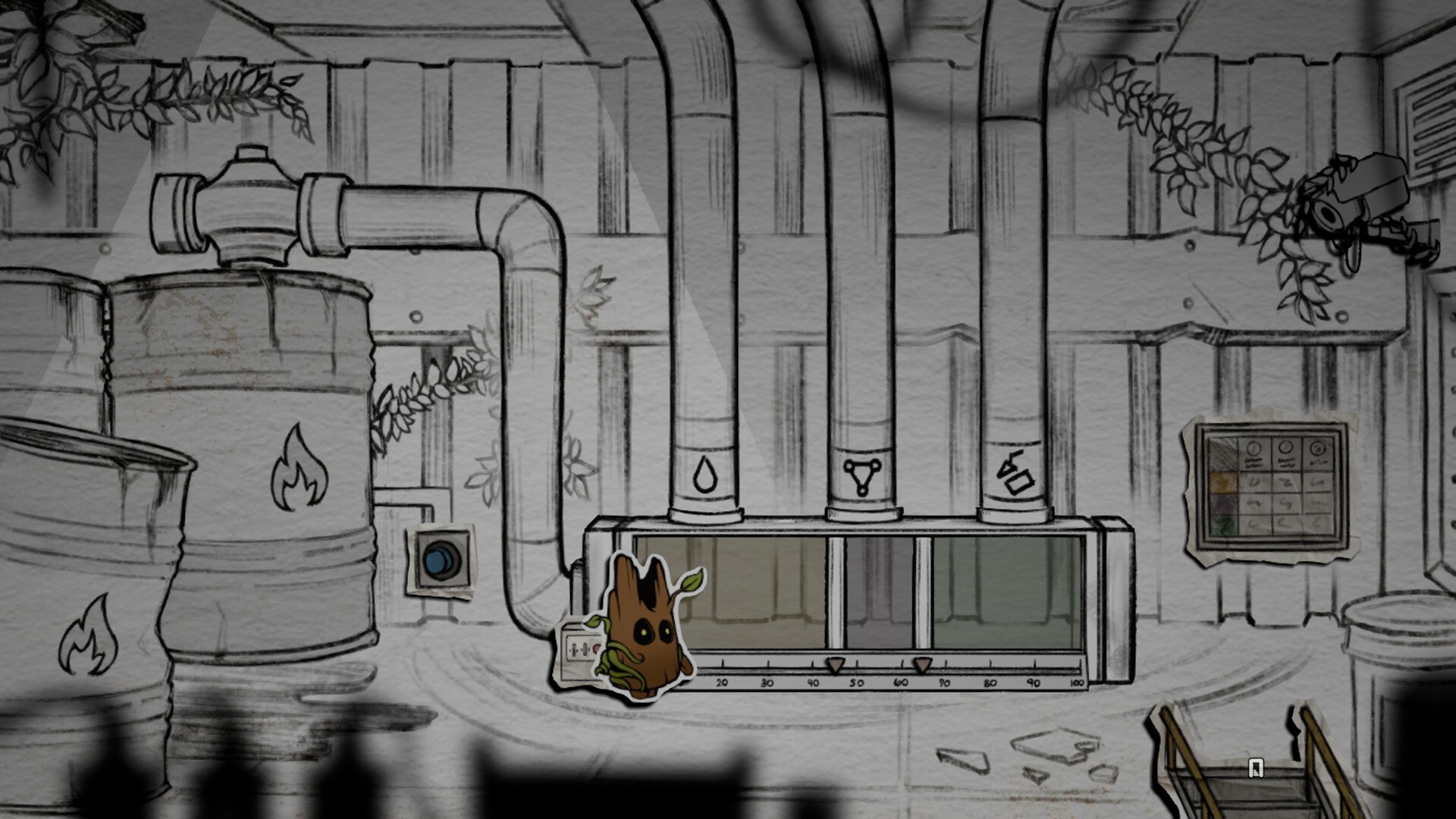 Woody altering the ratio of water.