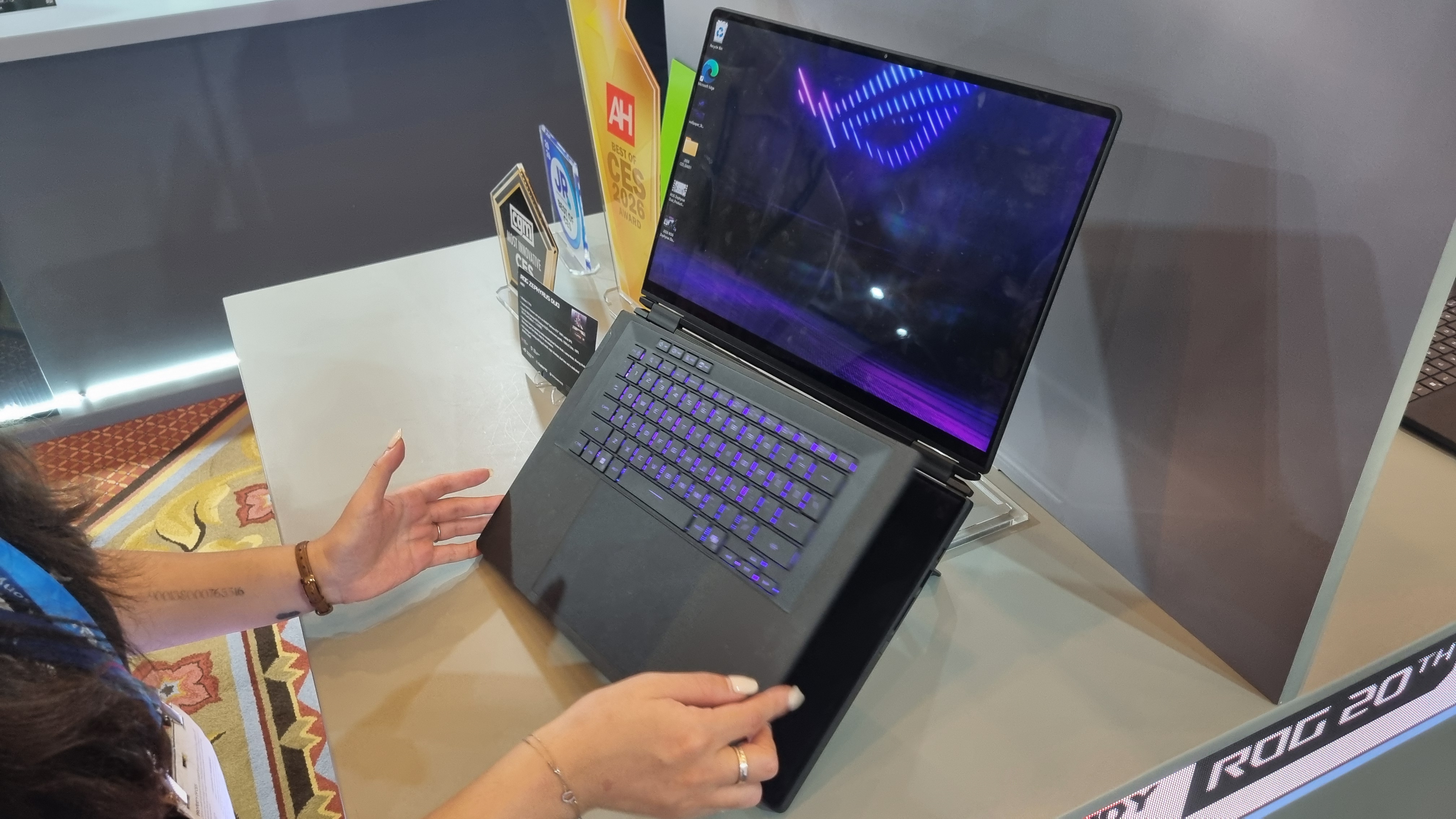The Asus ROG Zephyrus Duo hybrid gaming laptop in various configurations at CES 2026