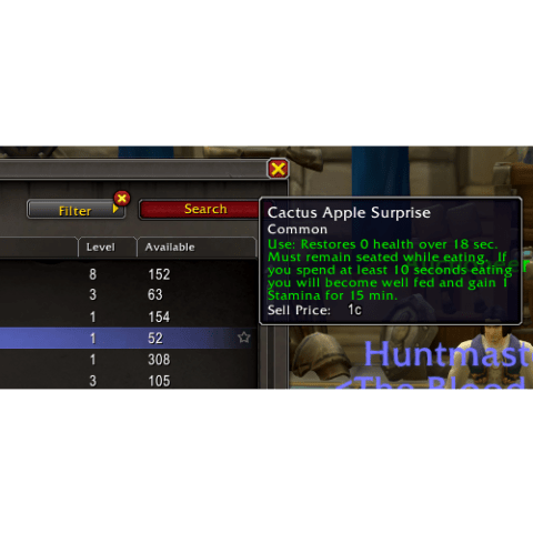 WoW’s pre-patch stat squish has caused several low-level potions and food items to do literally nothing, with some even restoring ‘-0 health’, whatever that means