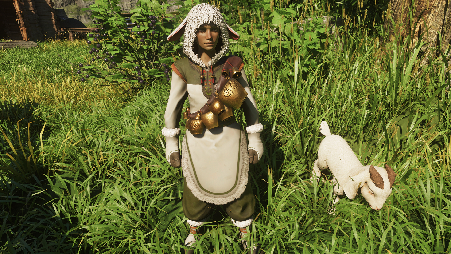 Enshrouded - Player character wearing the Fluffy set from Twitch Drops