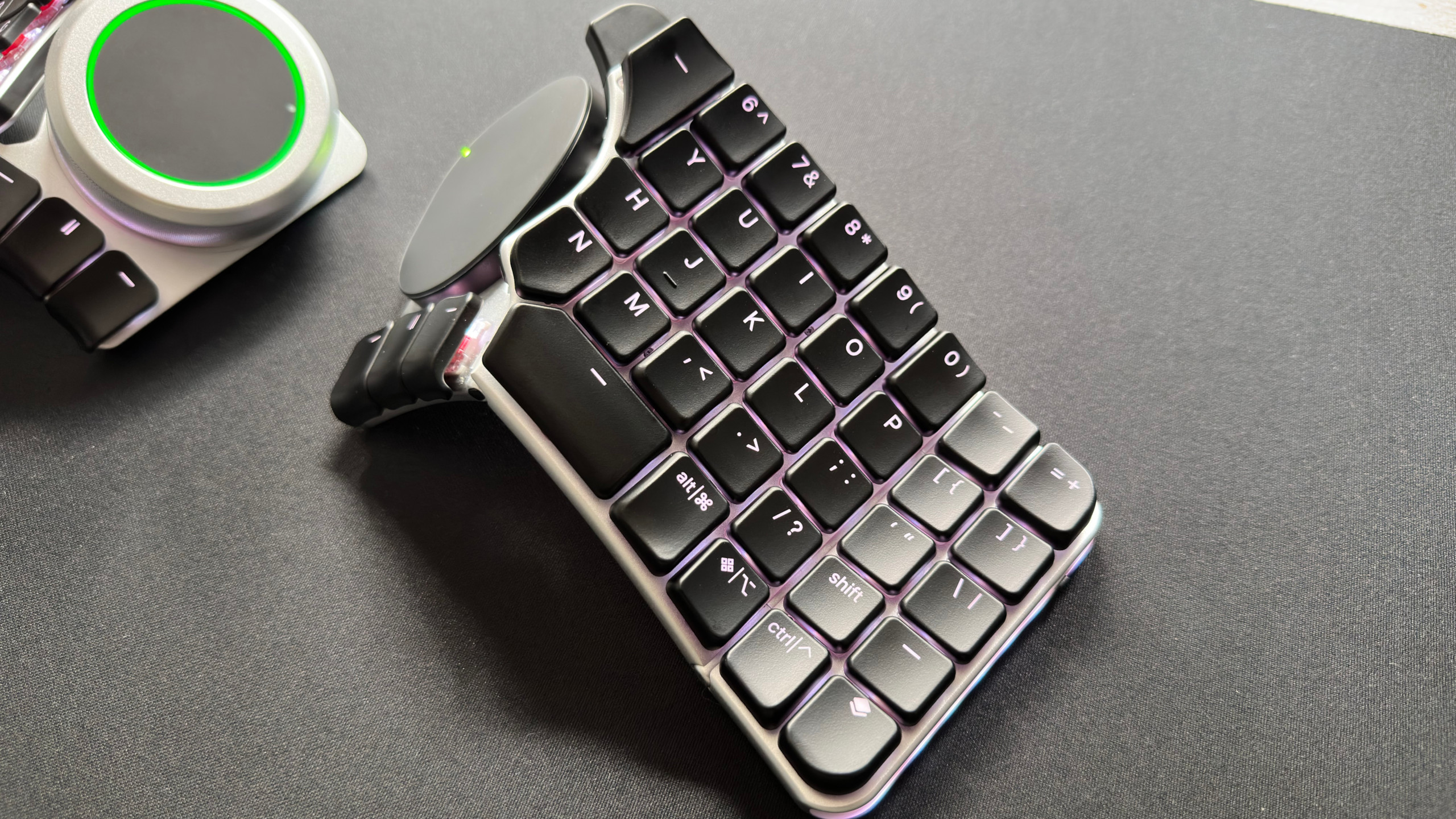 A photo of the Naya Create ergonomic keyboard