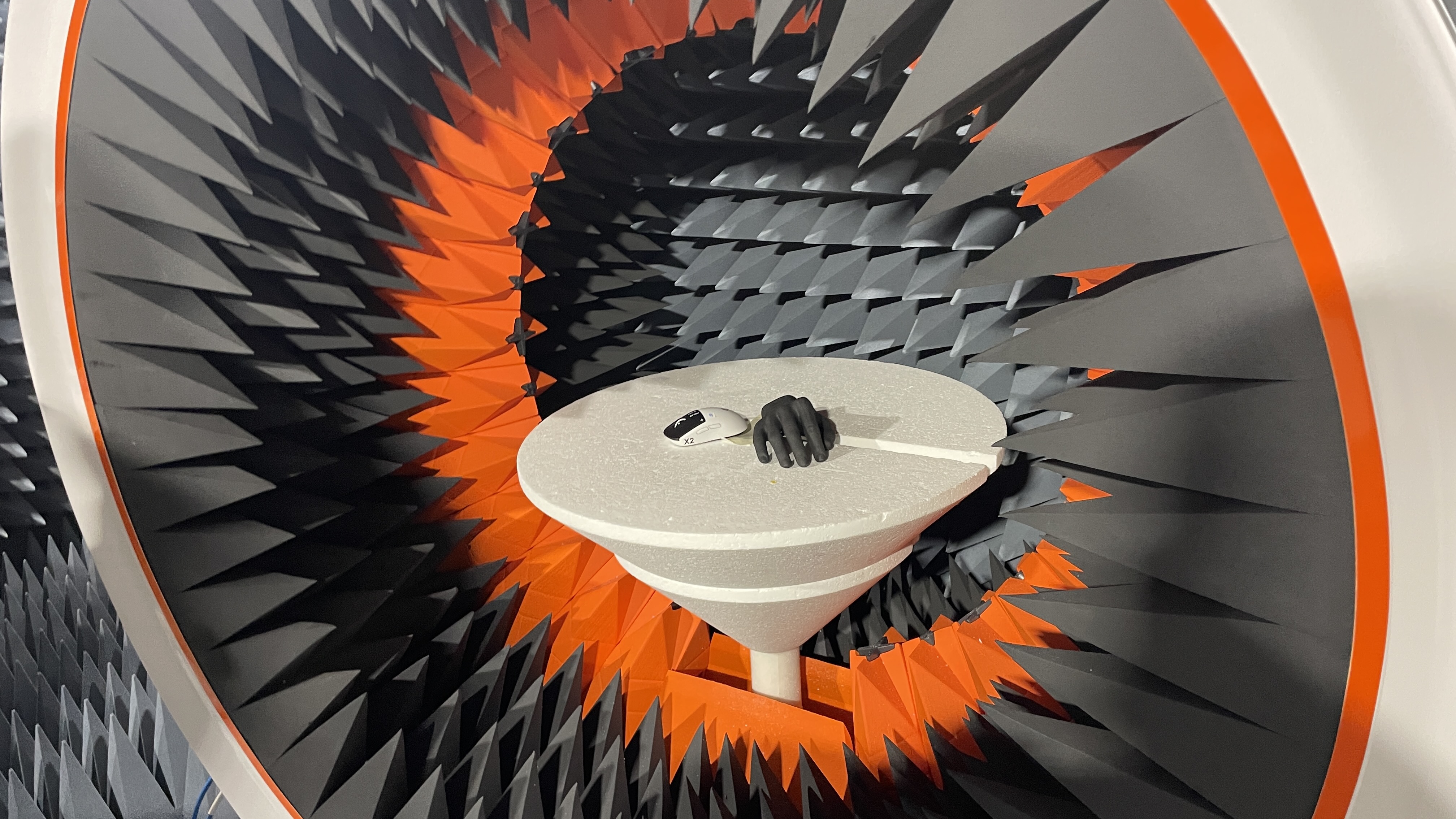 Logitech's wireless mouse testing chamber