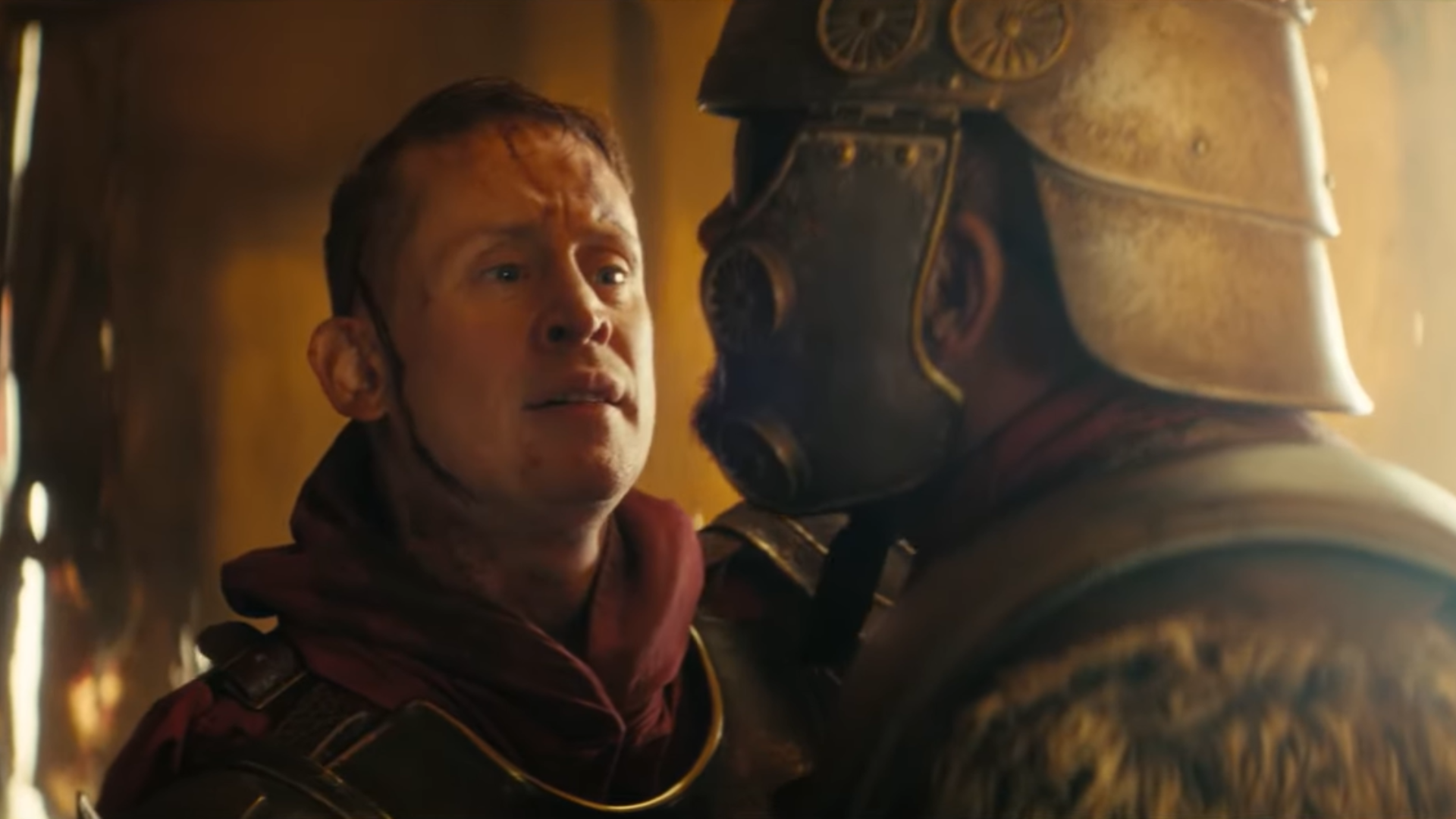 Fallout TV Show season 2: Macaulay Culkin dressed as a Legion soldier stabbing someone
