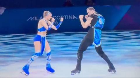Olympic skaters beat the competition with this incredible Mortal Kombat-themed performance