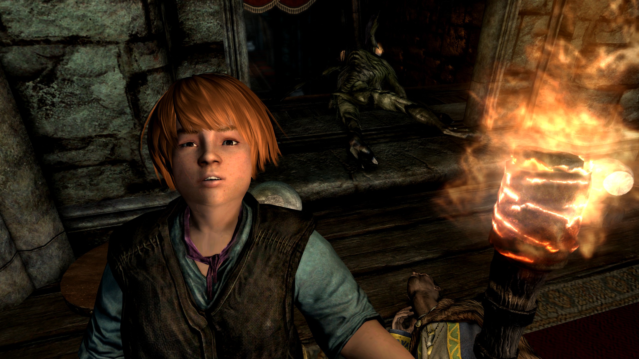 Rufus stares gormlessly into the camera.