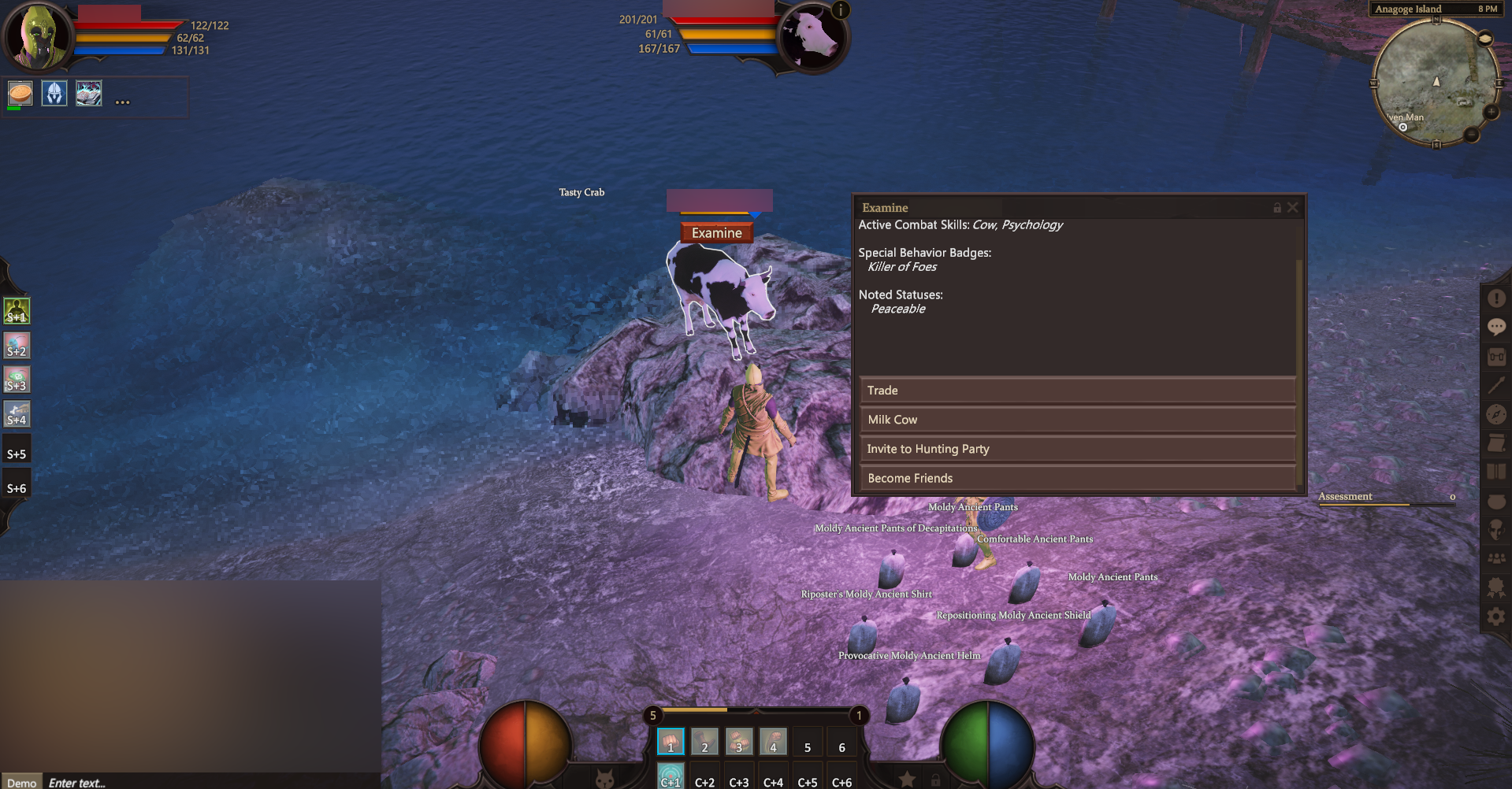 A cow in Project Gorgon.