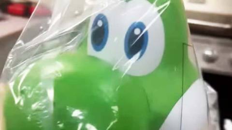 Yoshi Mario Galaxy Popcorn Bucket Looks Like He Ate A Crazy Edible