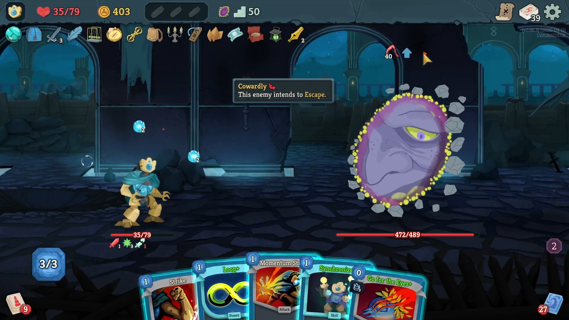 Slay the Spire 2 - The Doormaker preparing to use 