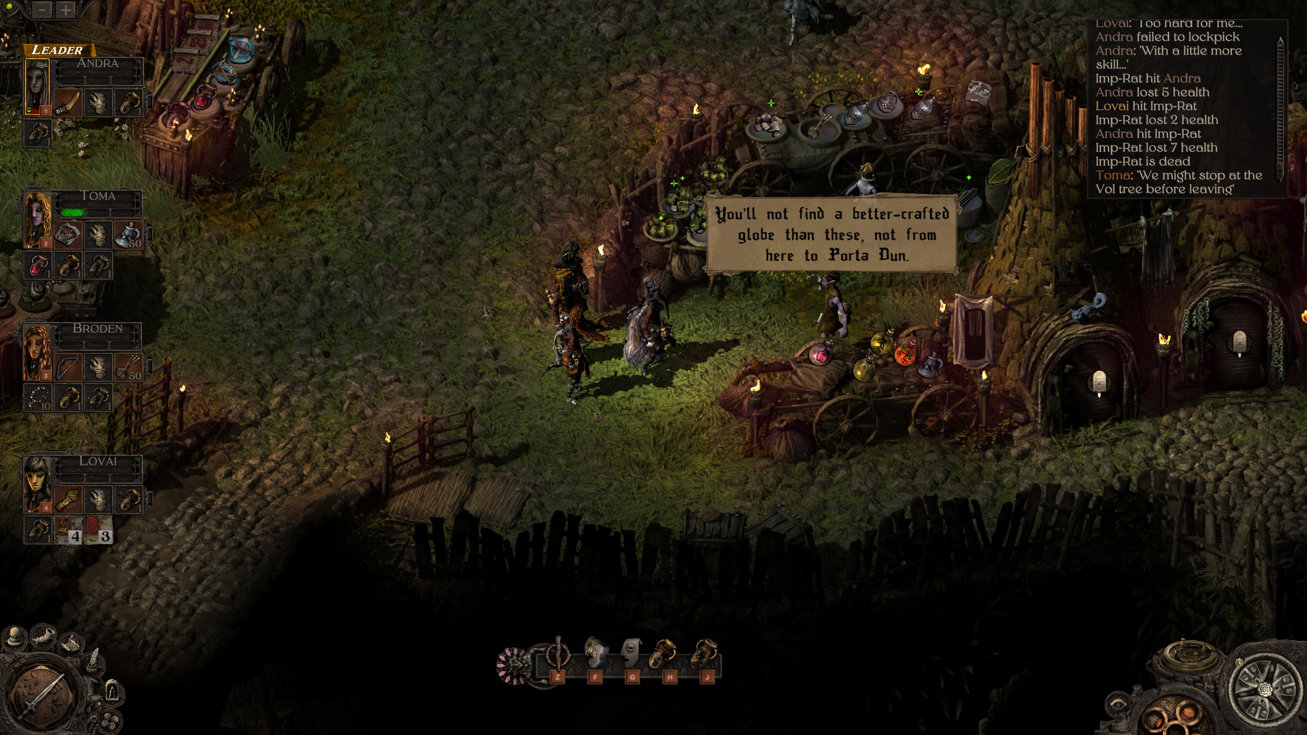 Exploring a settlement.