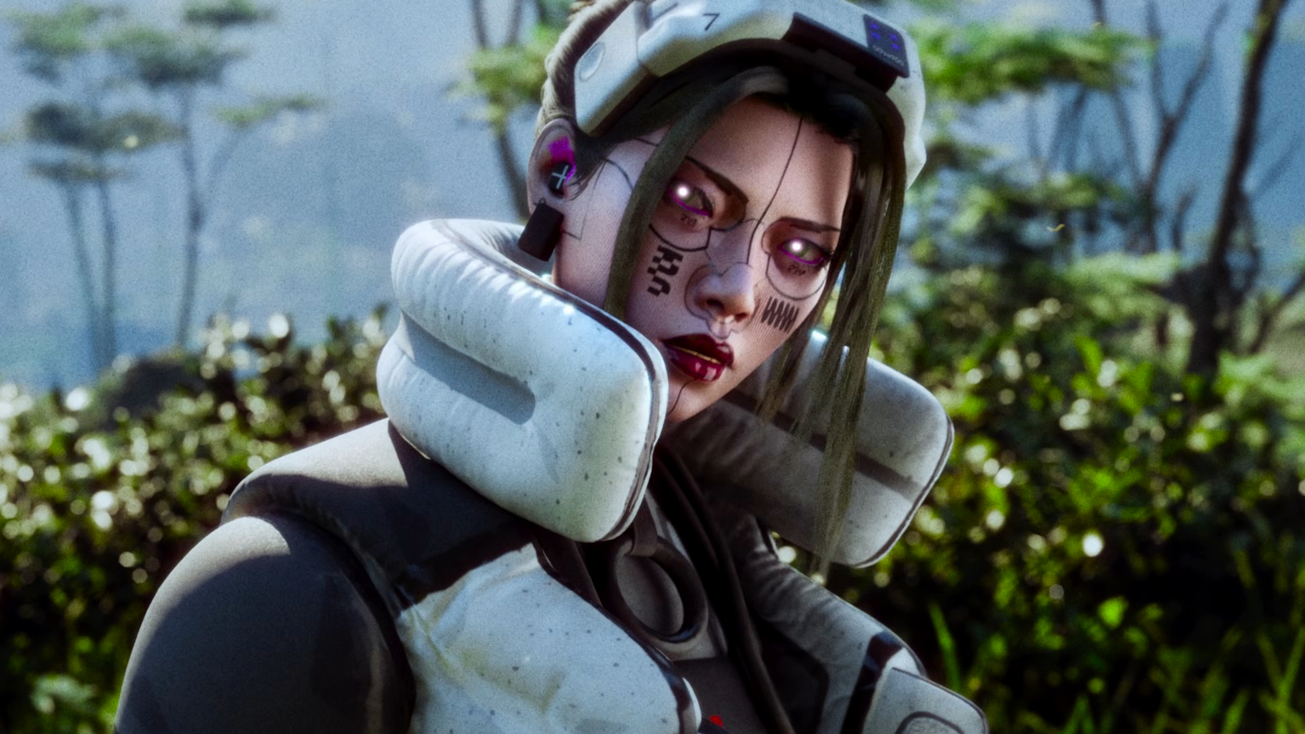 Marathon: A close-up shot of looking Thief facing to the side but looking towards the camera with a stern expression.