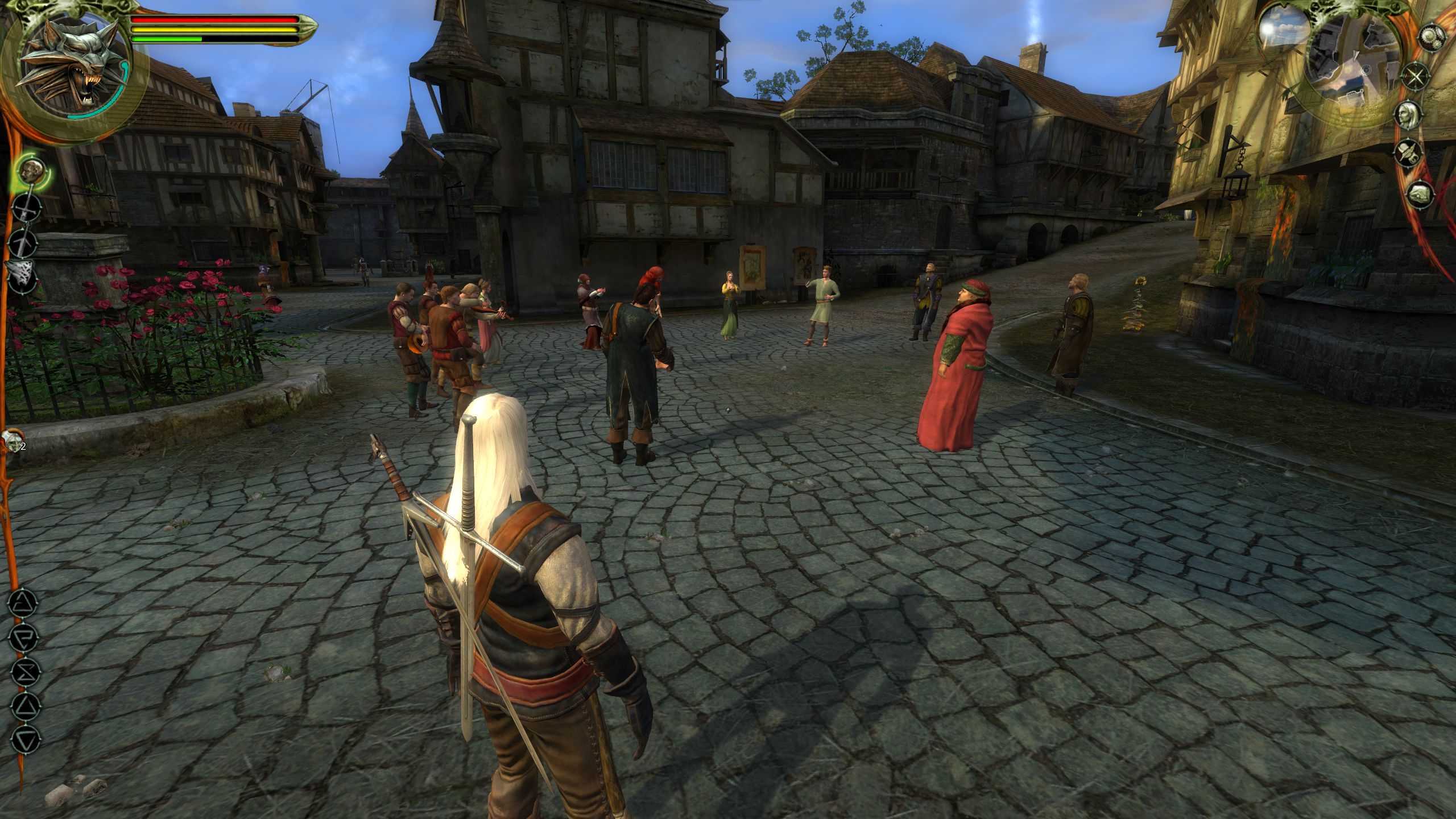 The Witcher's Geralt in a nearly barren city