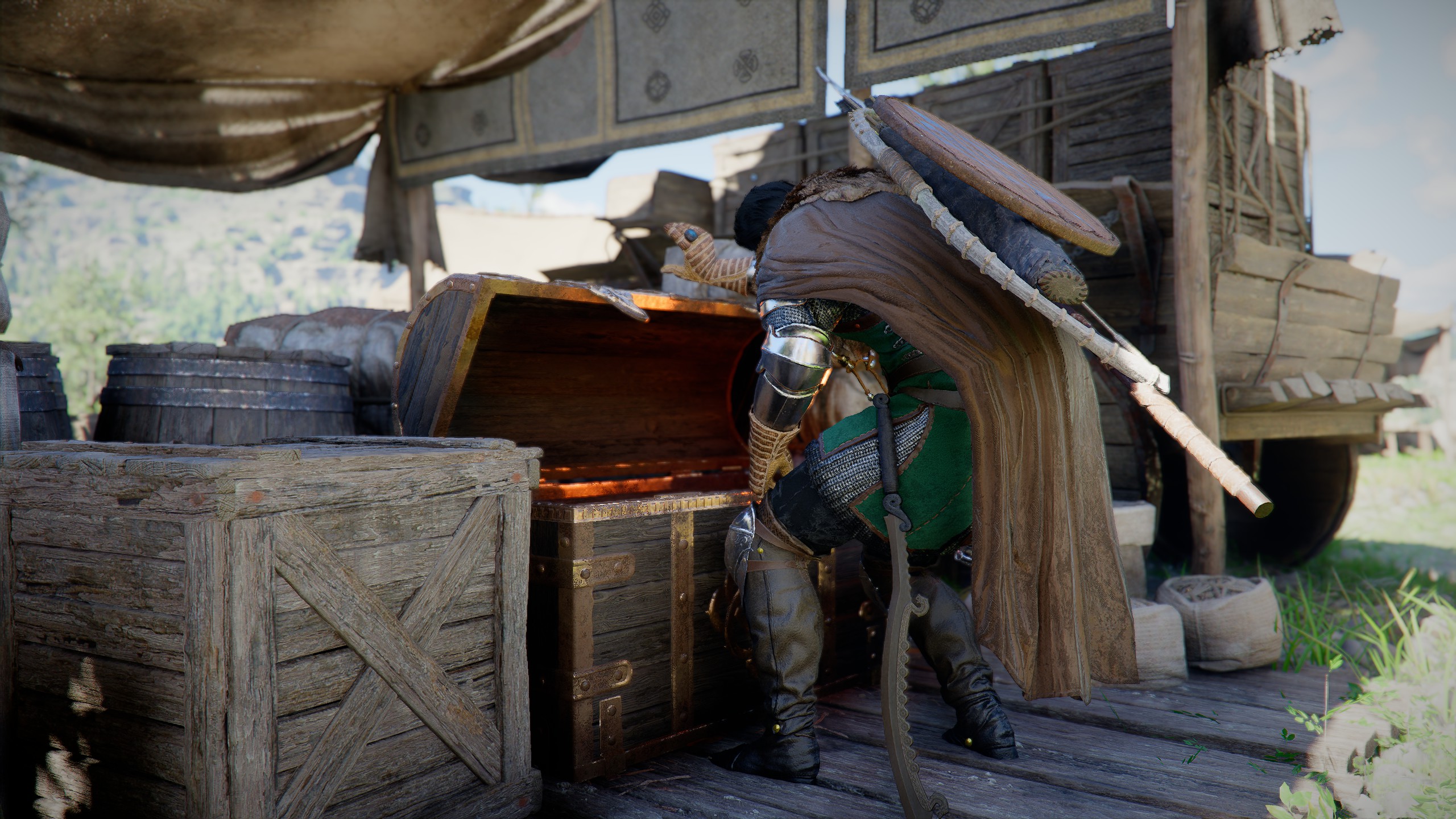 Kliff with a storage chest.