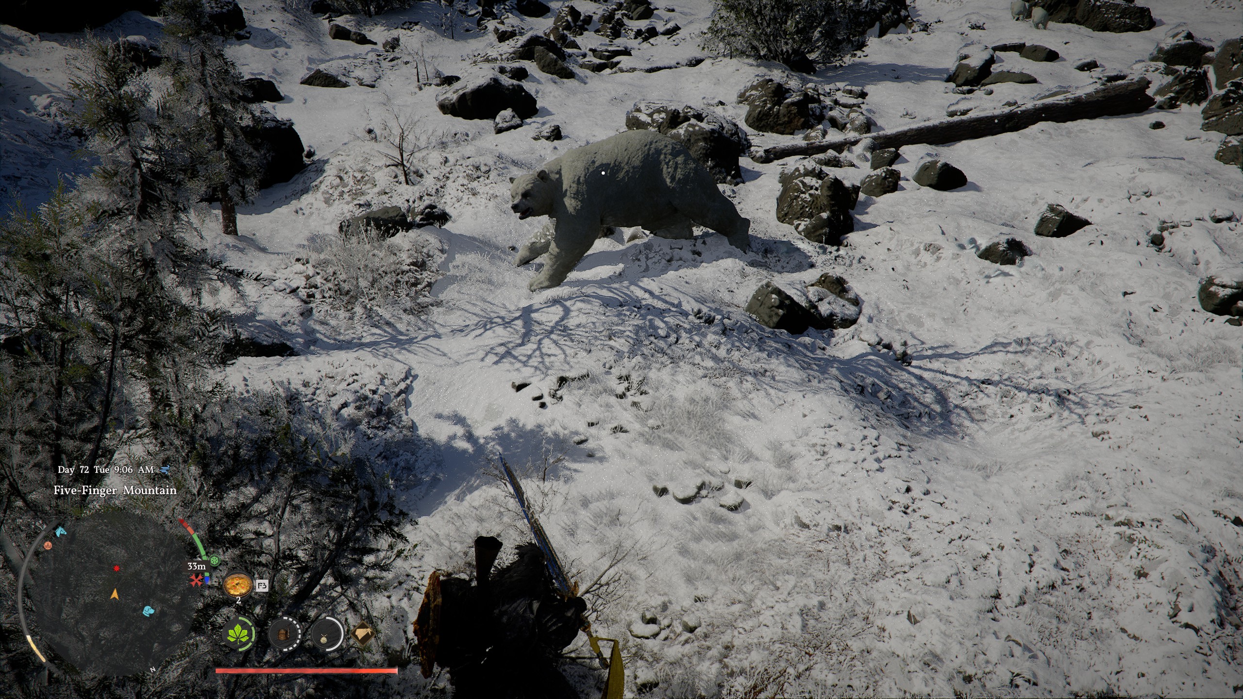 Crimson Desert White Bear in combat