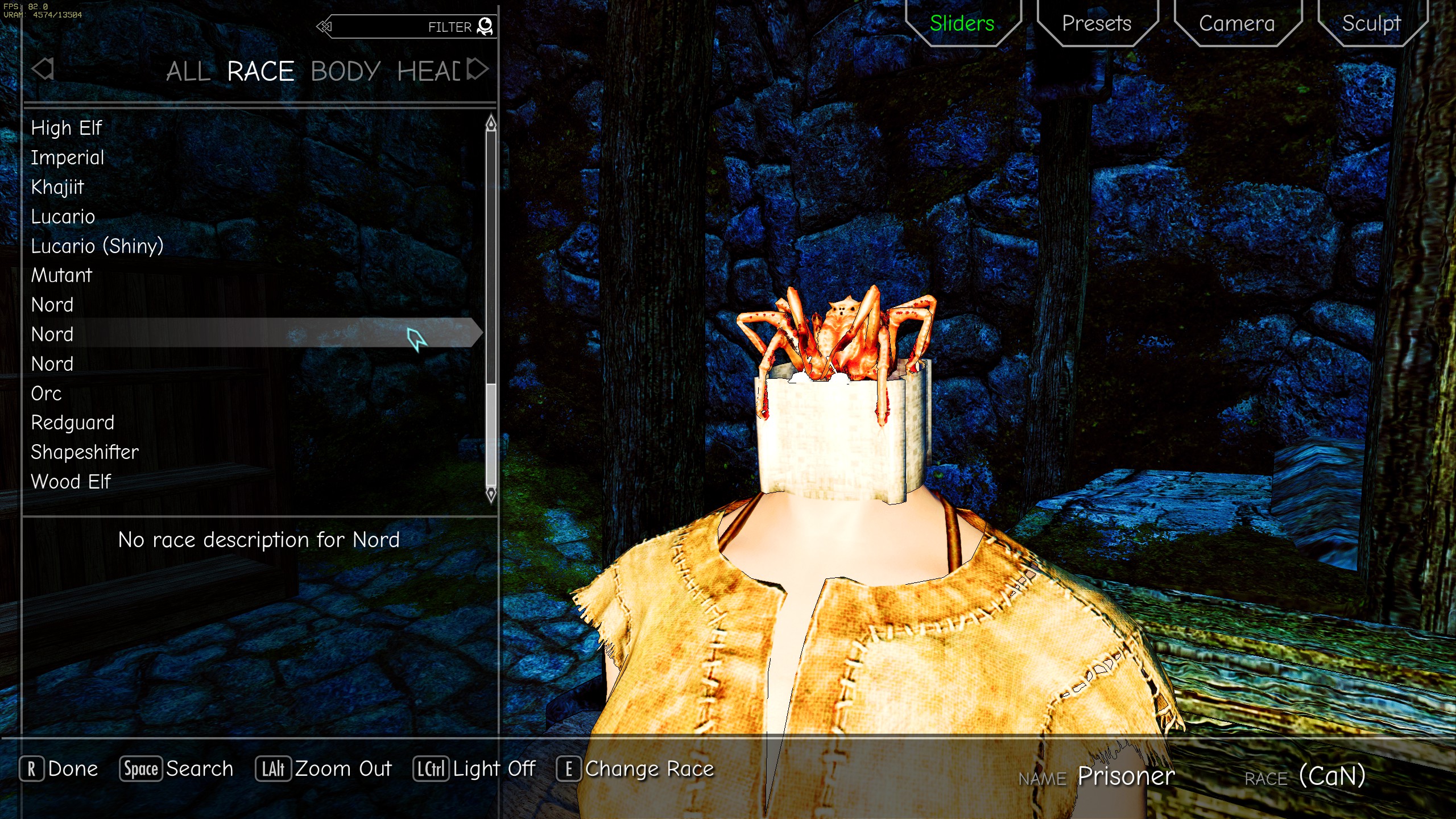 Person whose head is small spider piloting them using an apparatus.