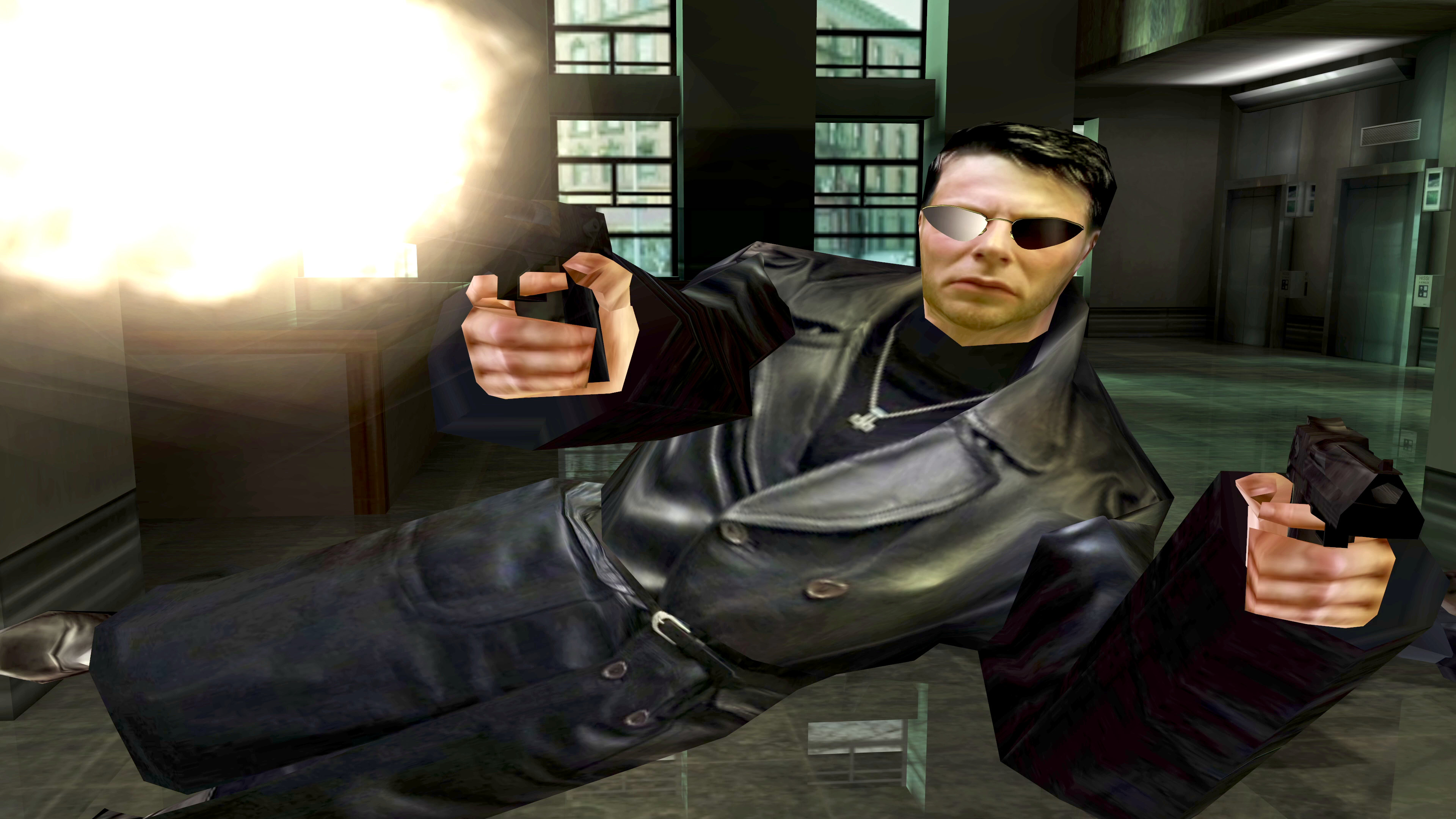 A screenshot from the second graphics test in 3DMark2001