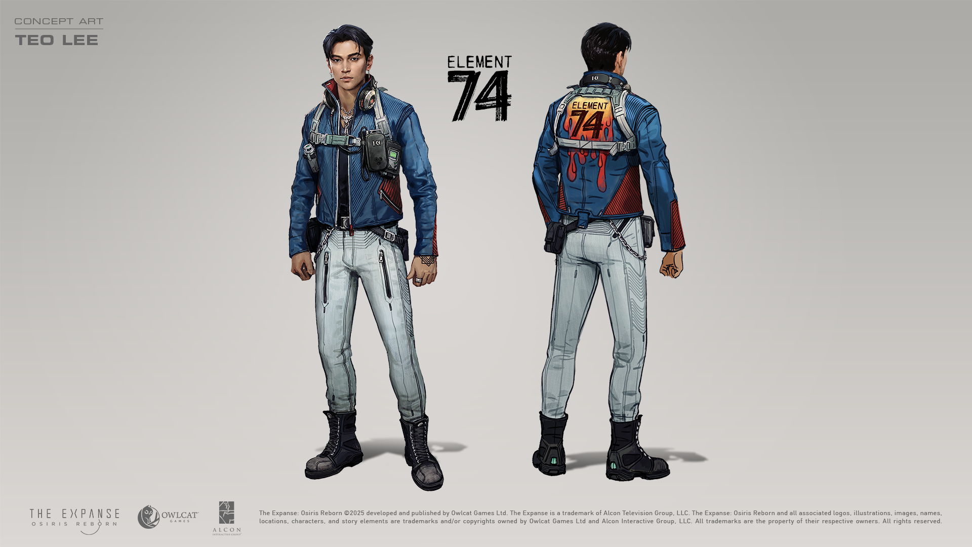 Concept art of Teo, a companion in The Expanse: Osiris Reborn.