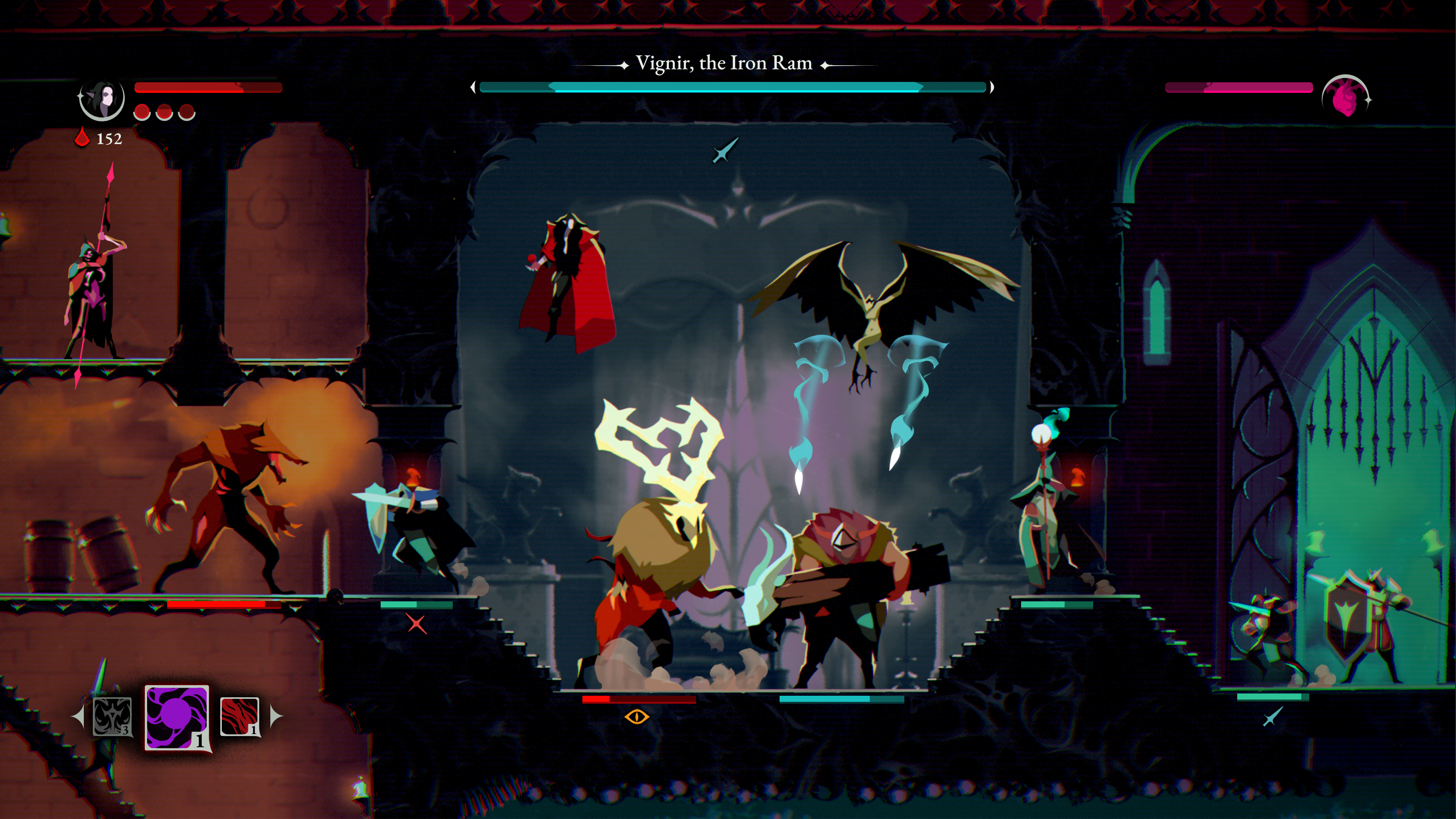 Monsters battling human invaders in ReVamp.