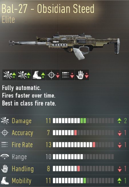 Advanced Warfare: The Bal-27 Obsidian Steed elite weapon variant.