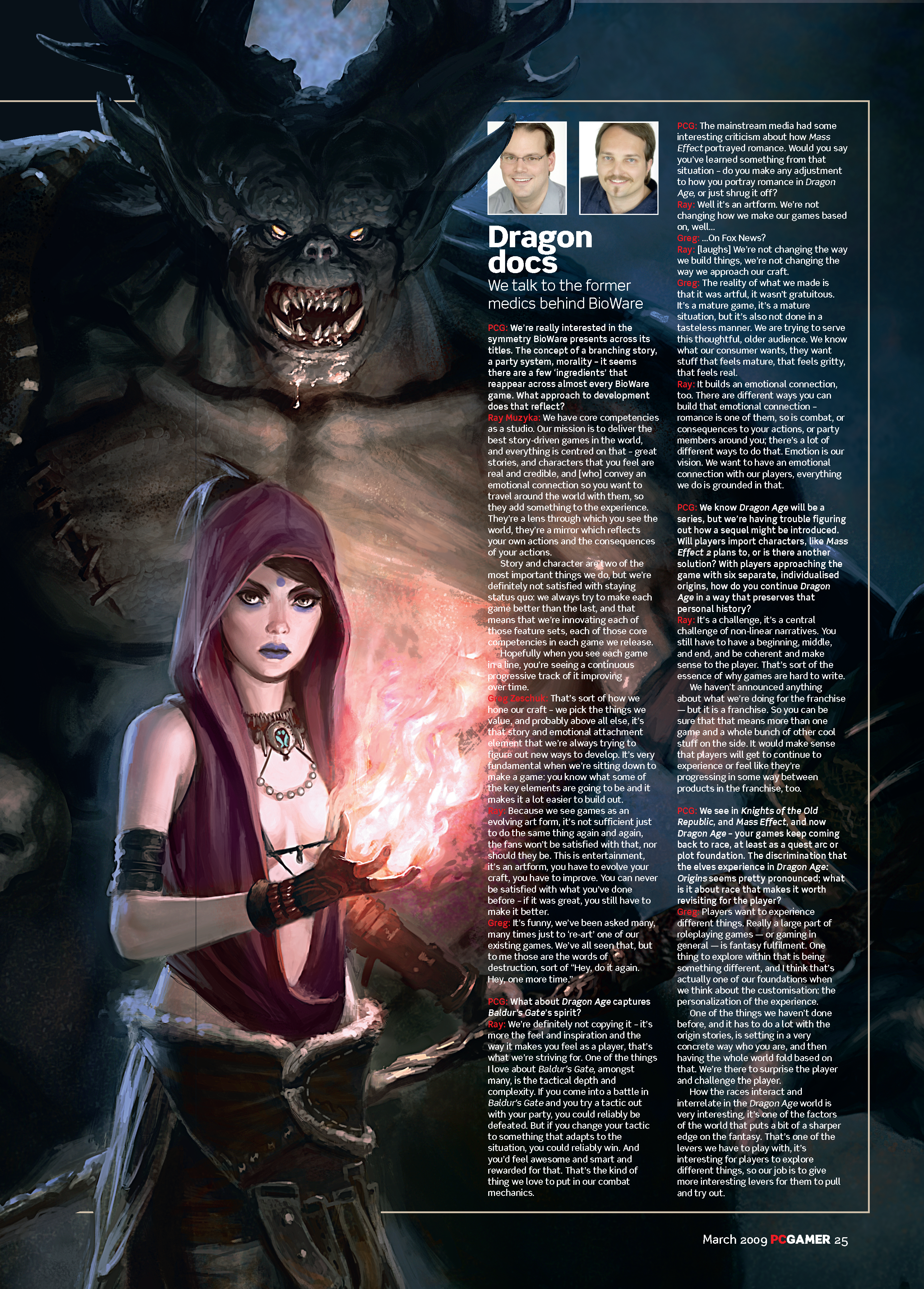 PC Gamer #198 Q&A with BioWare founders