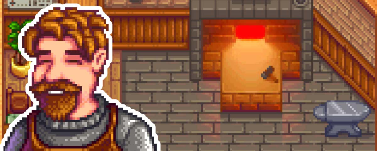 Stardew Valley - Clint smiling