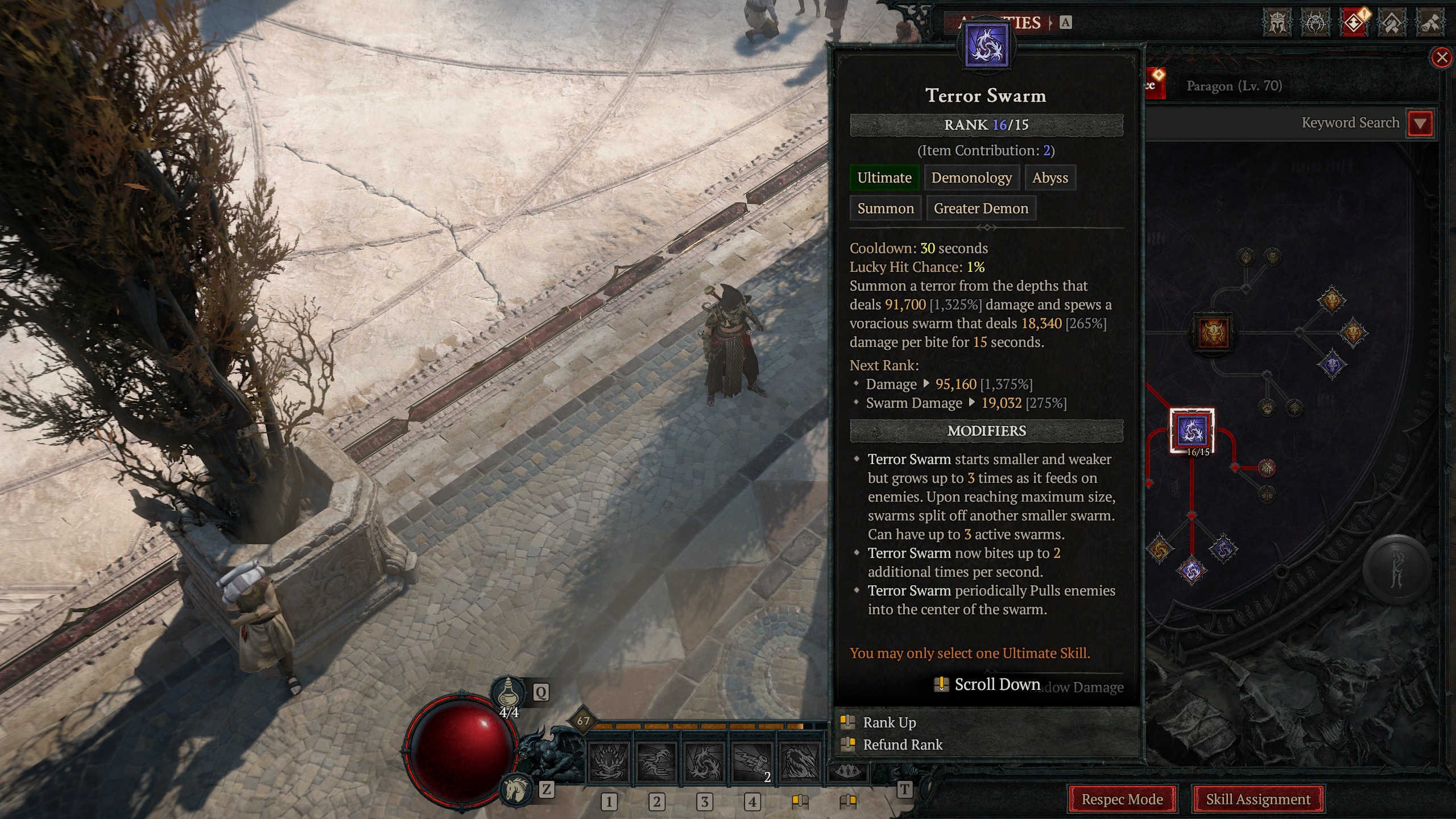 Diablo 4 Warlock build - Terror Swarm