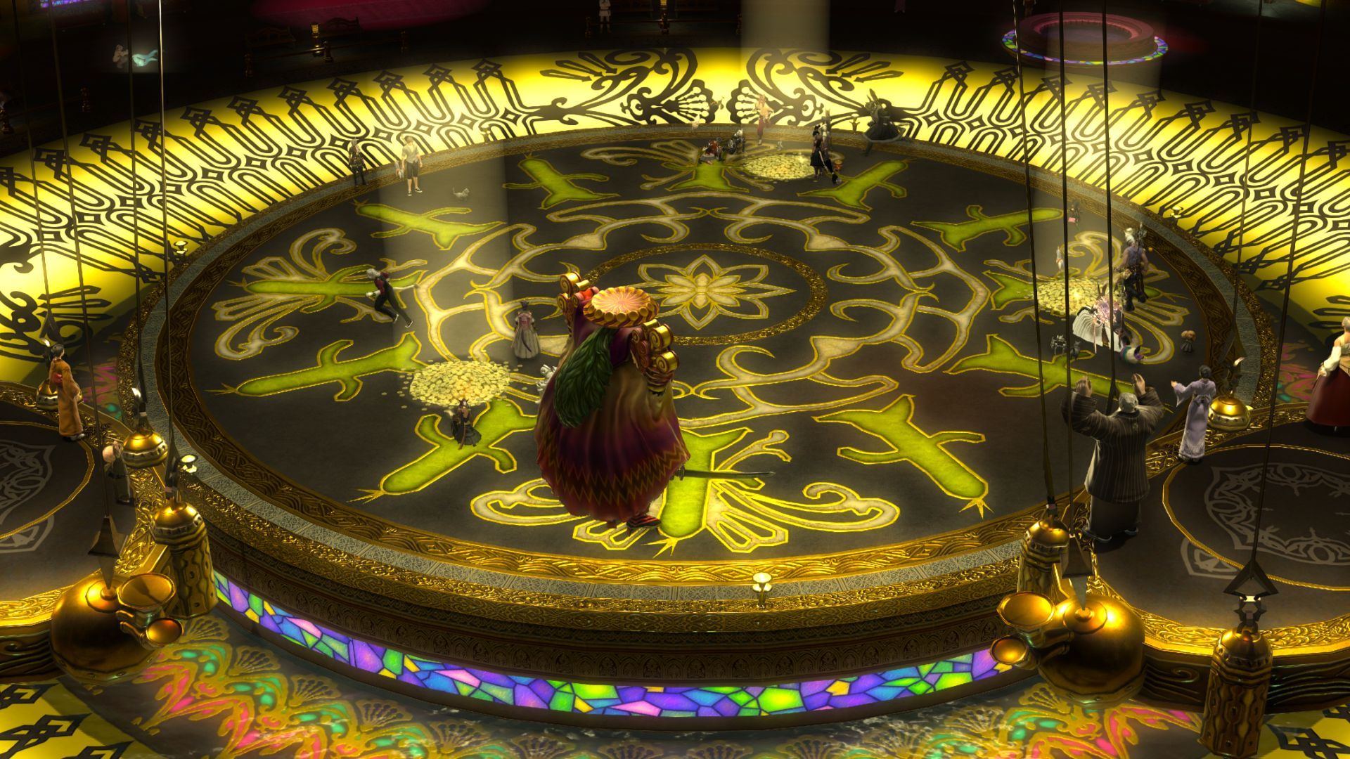 Final Fantasy XIV Yojimibo standing in The Gold Saucer for Slice is Right