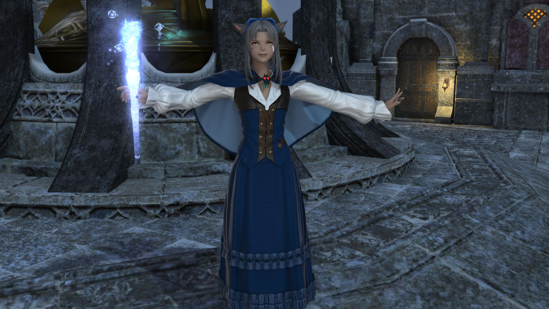 Final Fantasy XIV - A Blue mage doing the