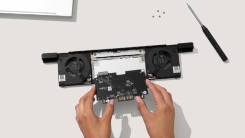 Framework’s new dev kit means you can jam a full desktop GPU into the back of its 16-inch laptop