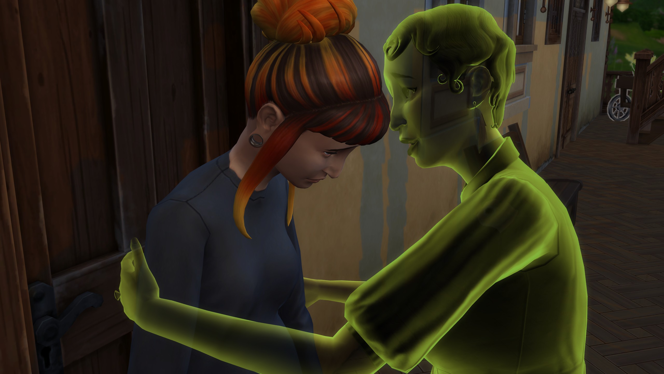 The Sims 4 Life & Death - A ghost consoles her daughter in her grief