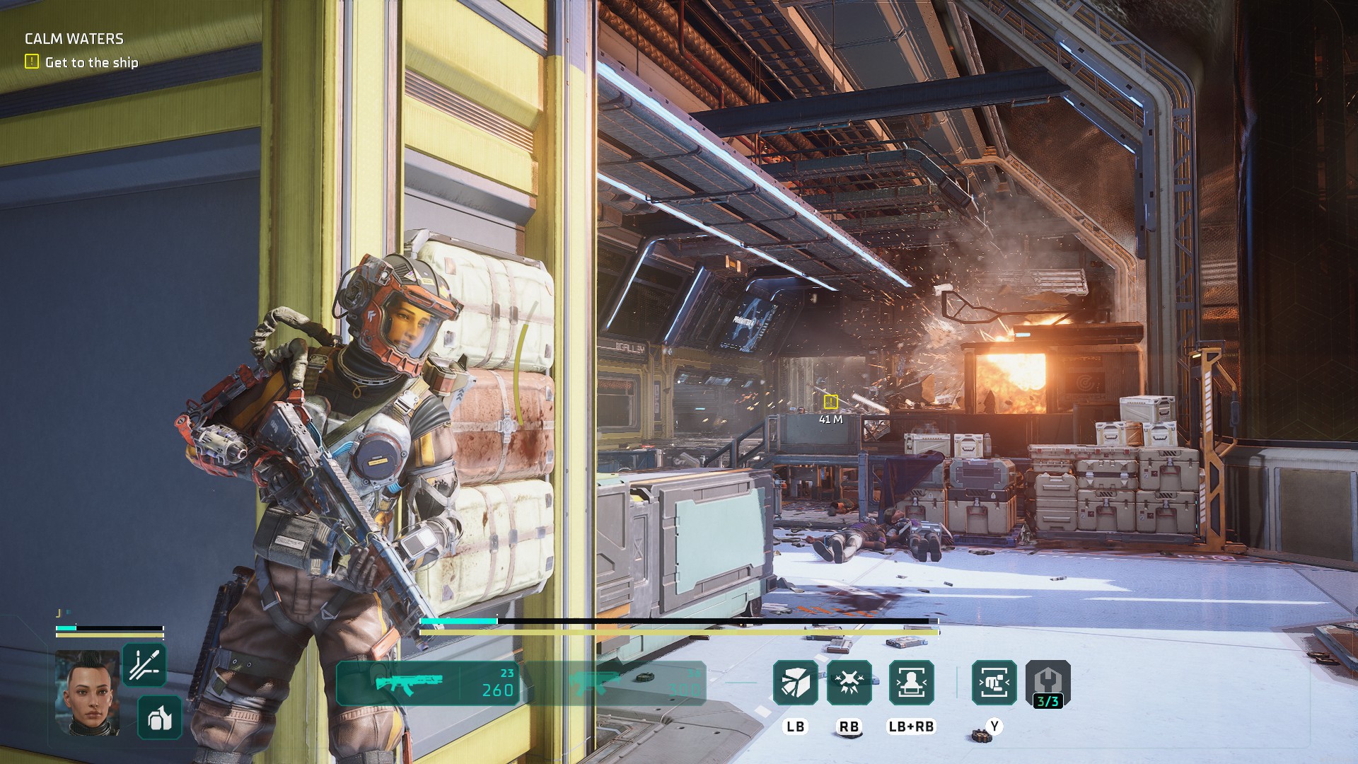 Causing an explosion in The Expanse: Osiris Reborn.