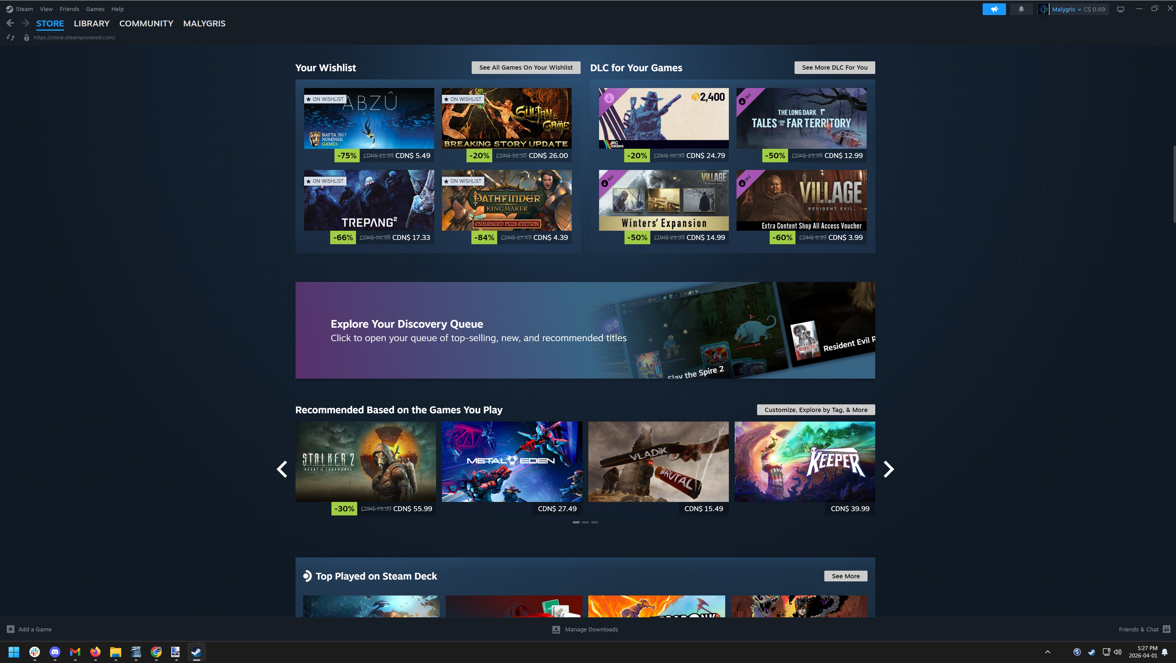 Steam storefront